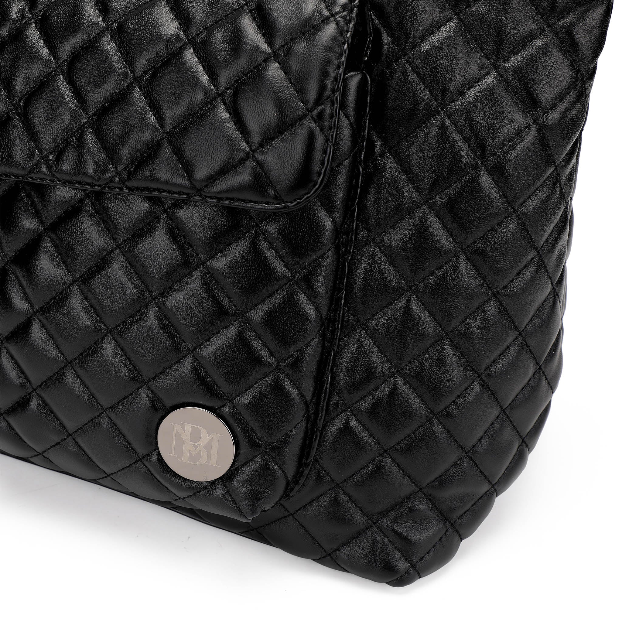 Diana XL Quilted Vegan Leather Weekender Tote Bag