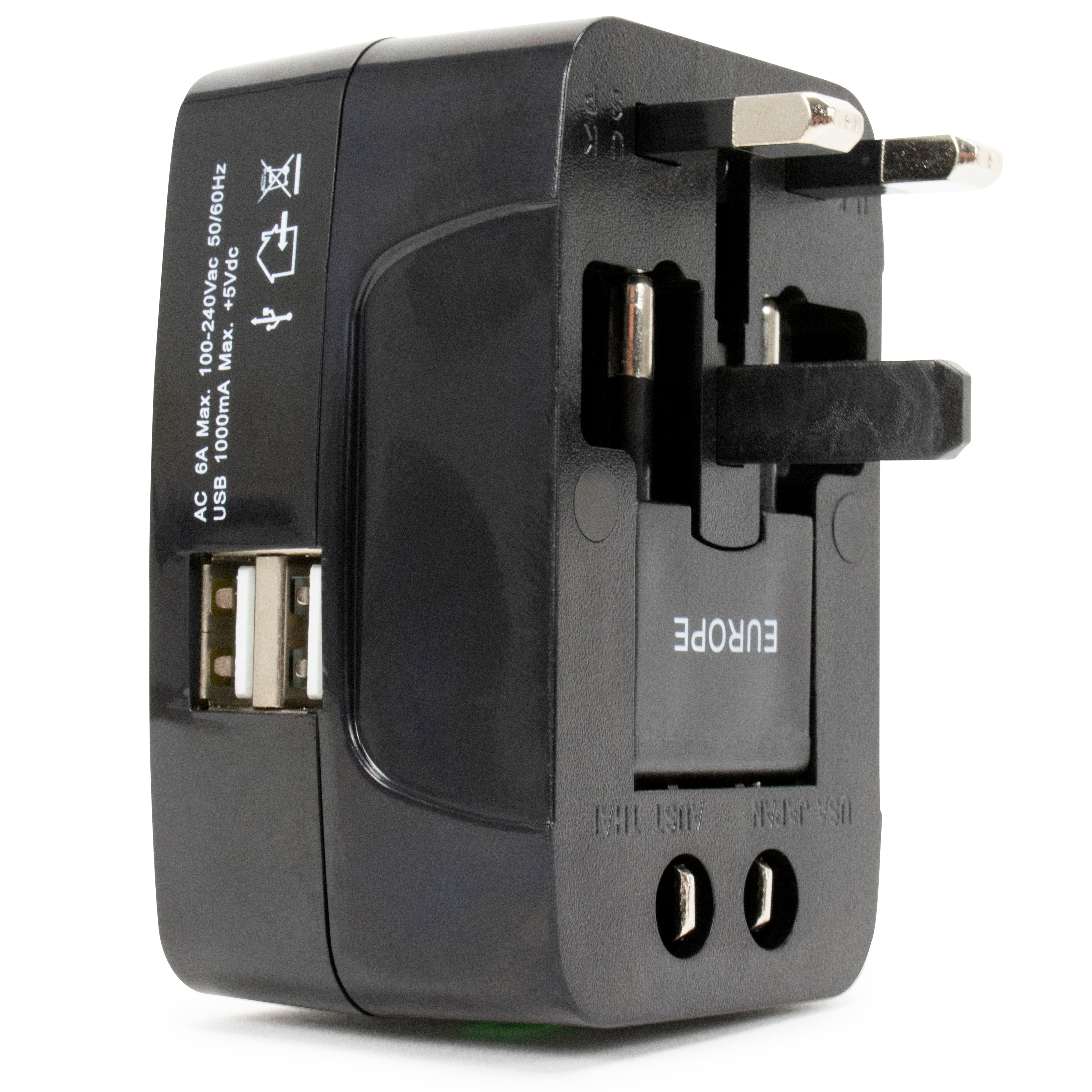 International Travel Adapter with USB Ports