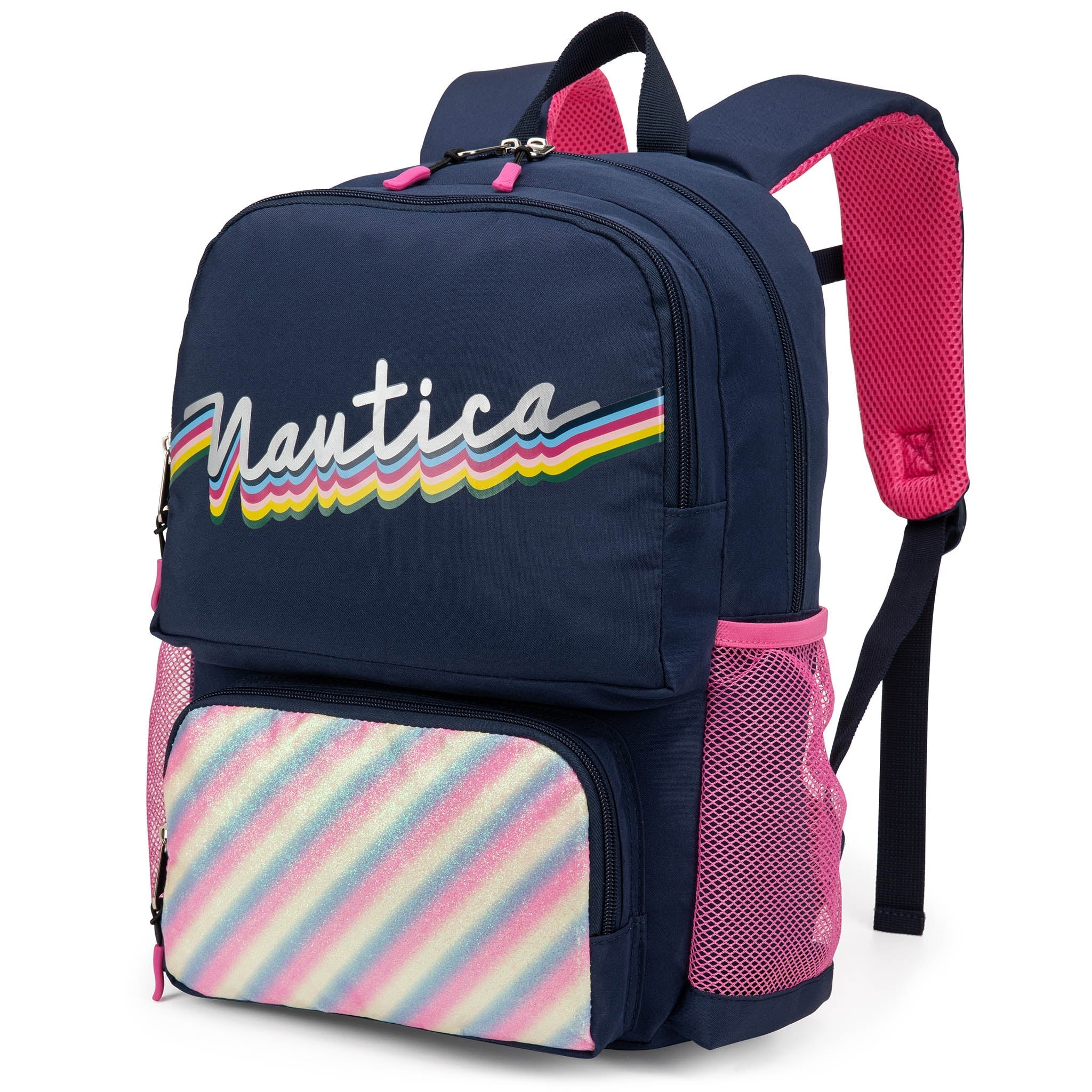 Nautica Kids Backpack | 16" Tall | Retro Rainbow