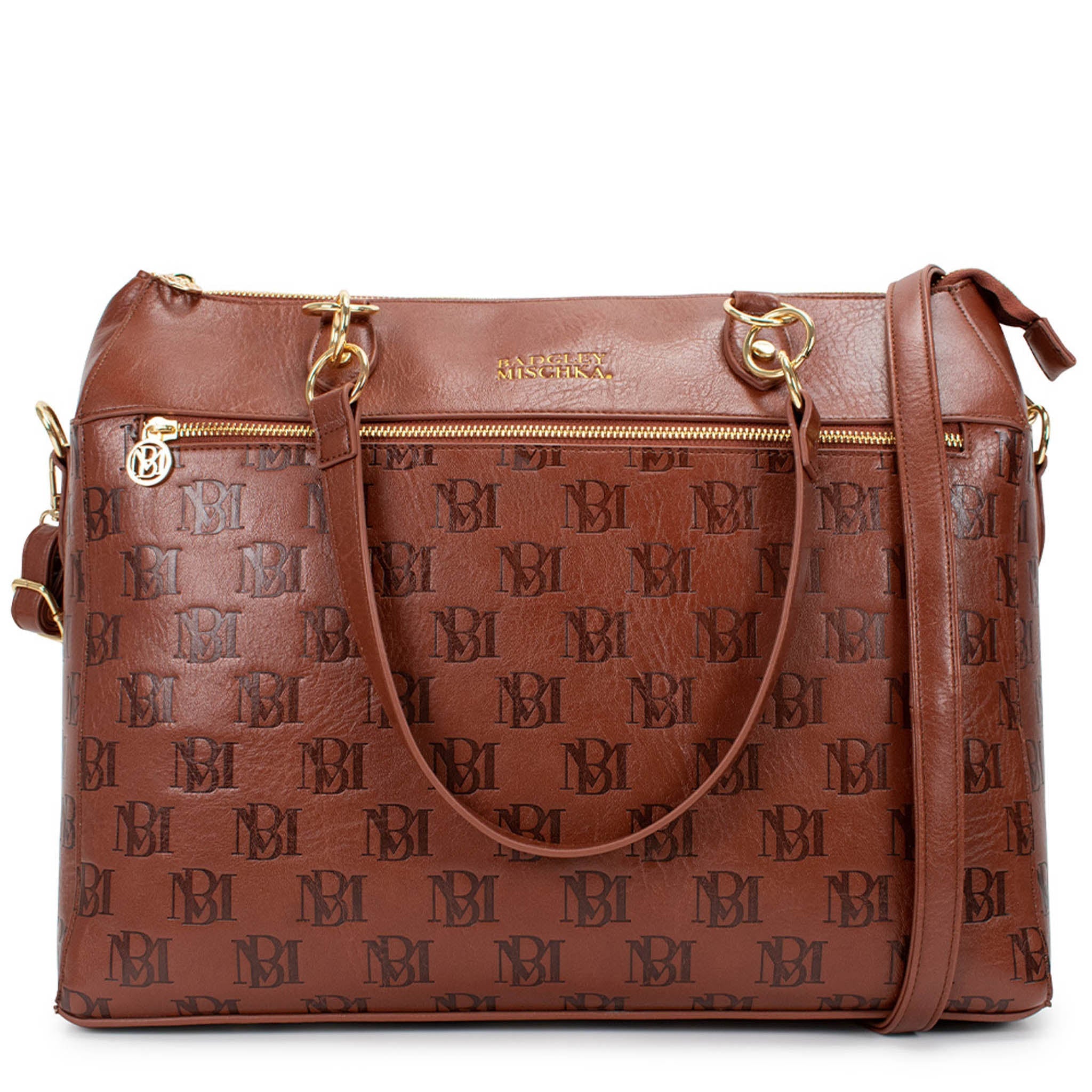 Badgley Mischka Madalyn Rustic Vegan Leather Weekender Tote Bag – Naftali Inc Badgley Mischka Madalyn Rustic Vegan Leather Weekender Tote Bag – Naftali Inc