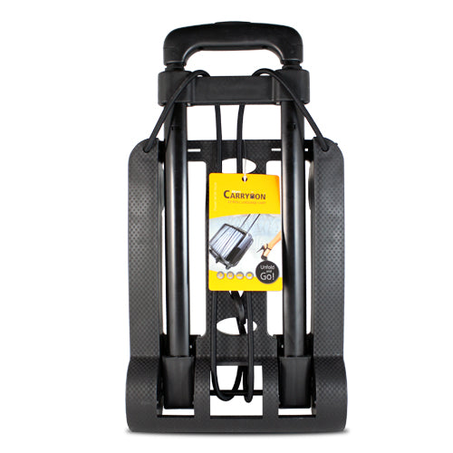 Foldable Trolly Dolly Cart - Carry up to 65 Lbs. (Black)