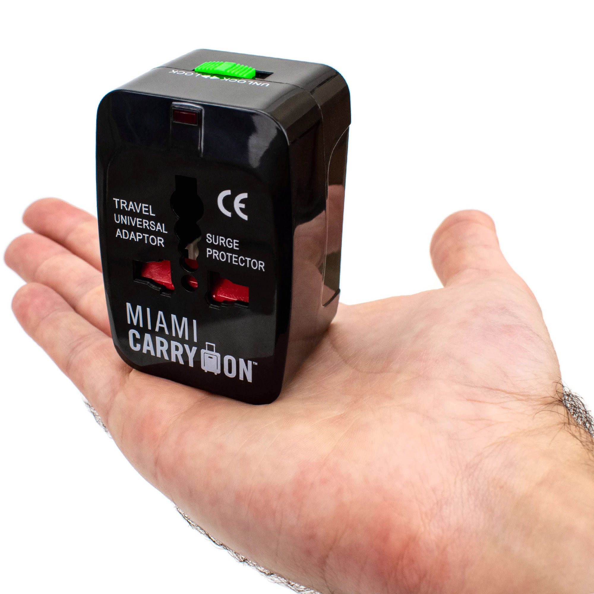 Adaptador de viaje internacional con puertos USB