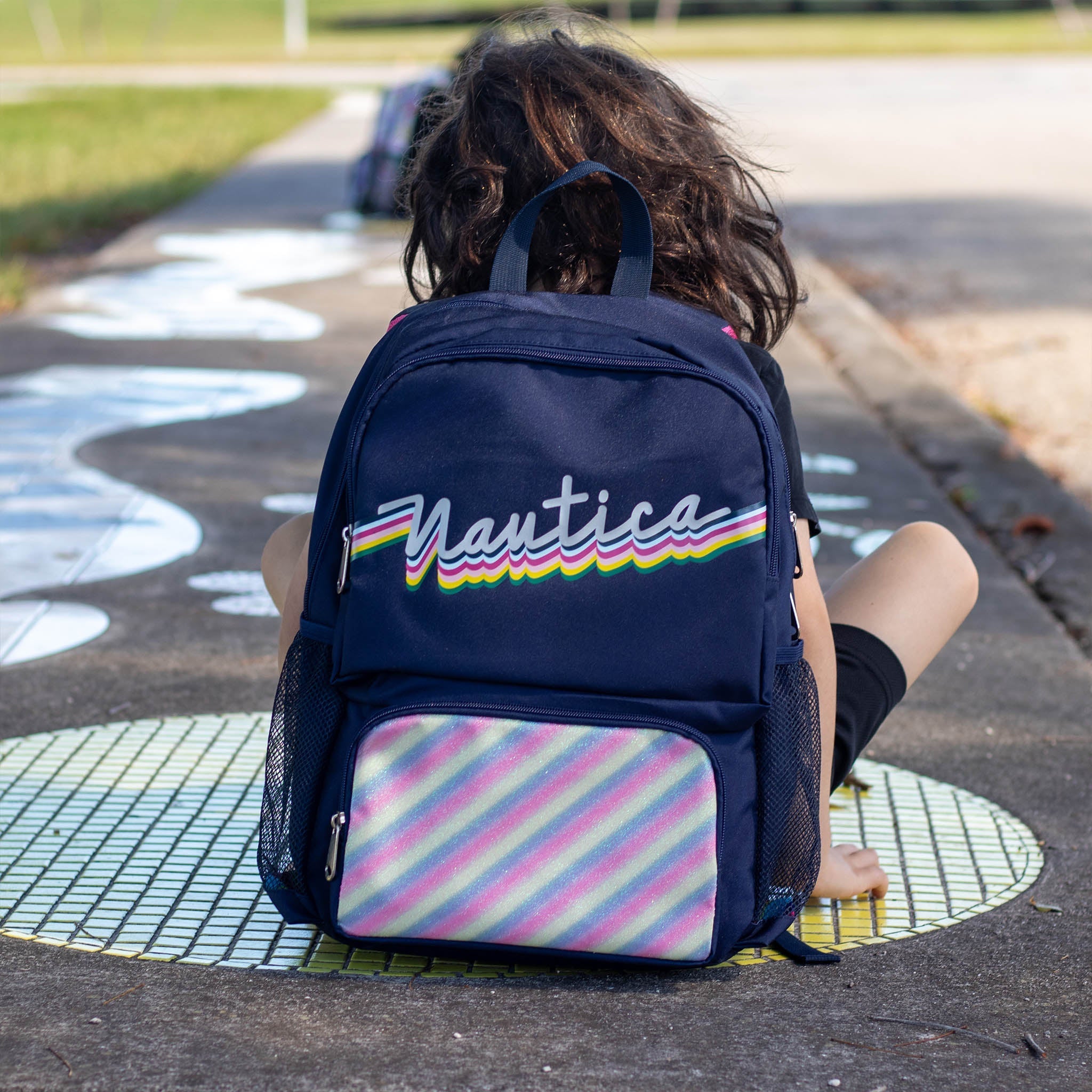 Kids Backpack | 16" Tall | Retro Rainbow