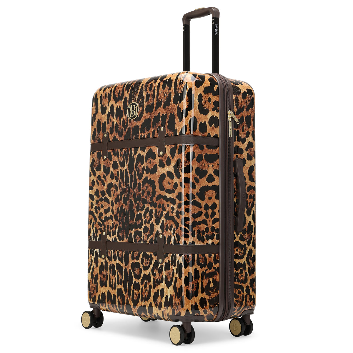 Leopard Lux Expandable Retro 28" Large Checked Suitcase