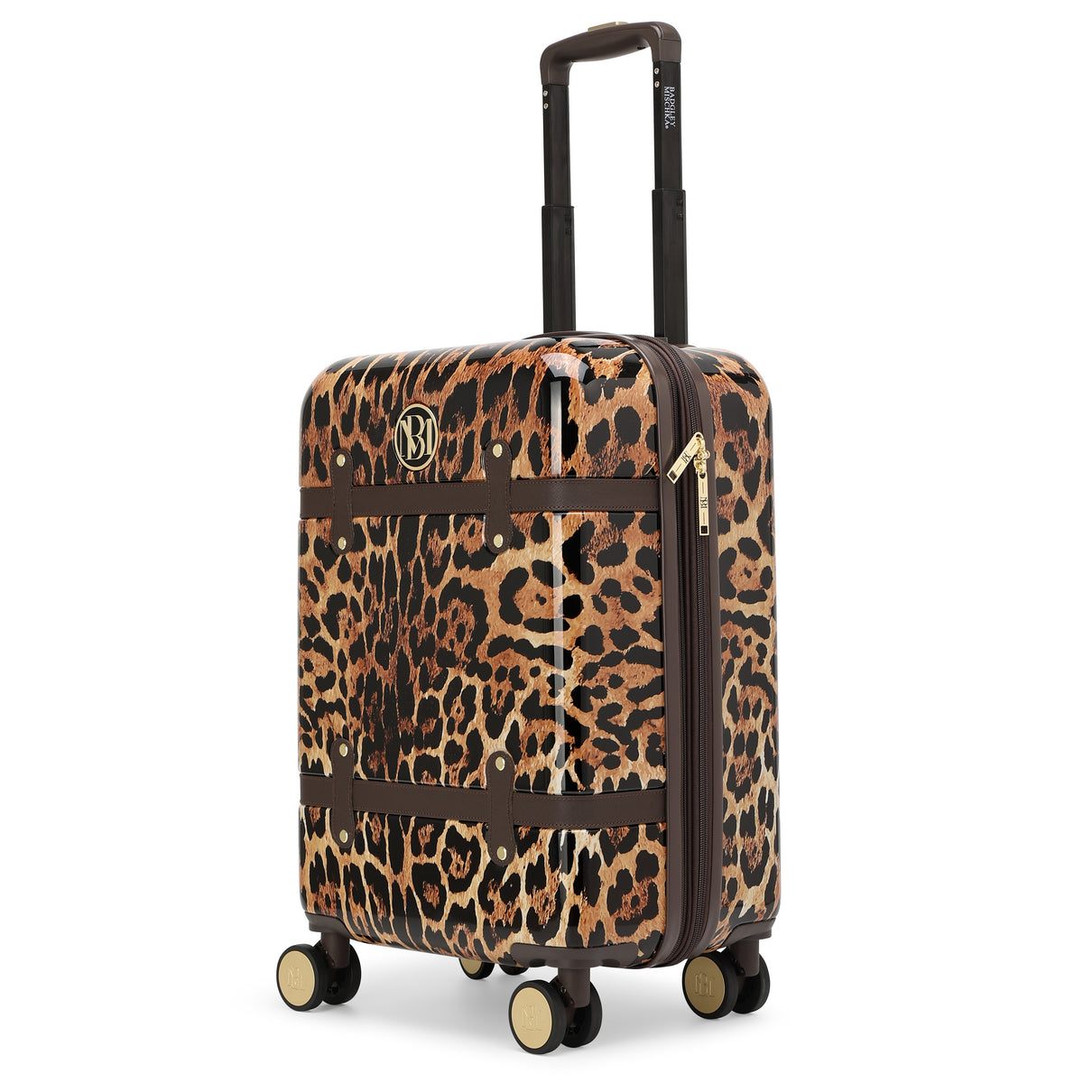 Leopard Lux Expandable Retro 20" Carry-on Suitcase
