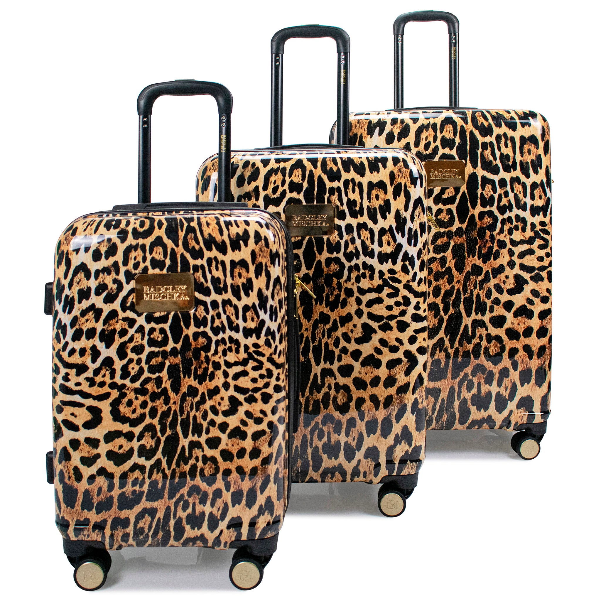 Leopard 3 Piece Expandable Luggage Set