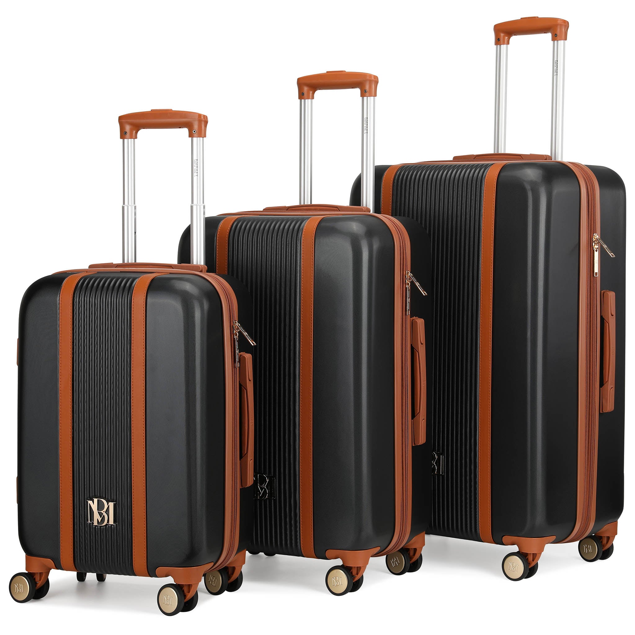 Mia 3 Piece Expandable Retro Luggage Set