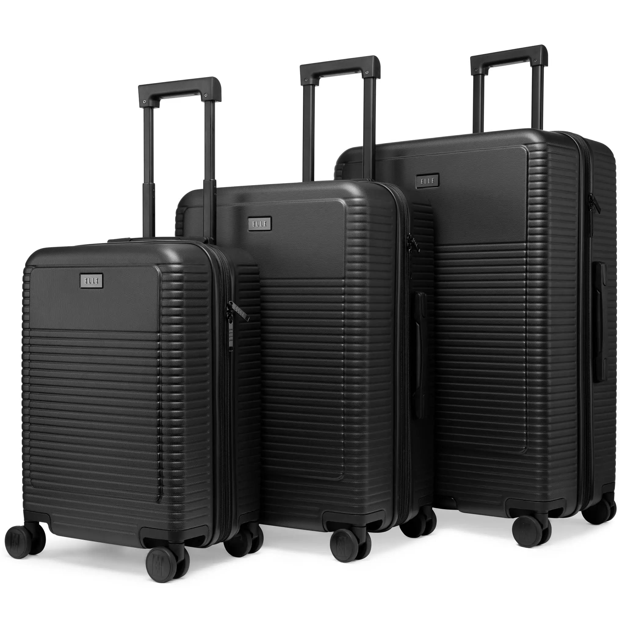 ELLE Passage 3 Piece Expandable Chic Luggage Set Naftali Inc