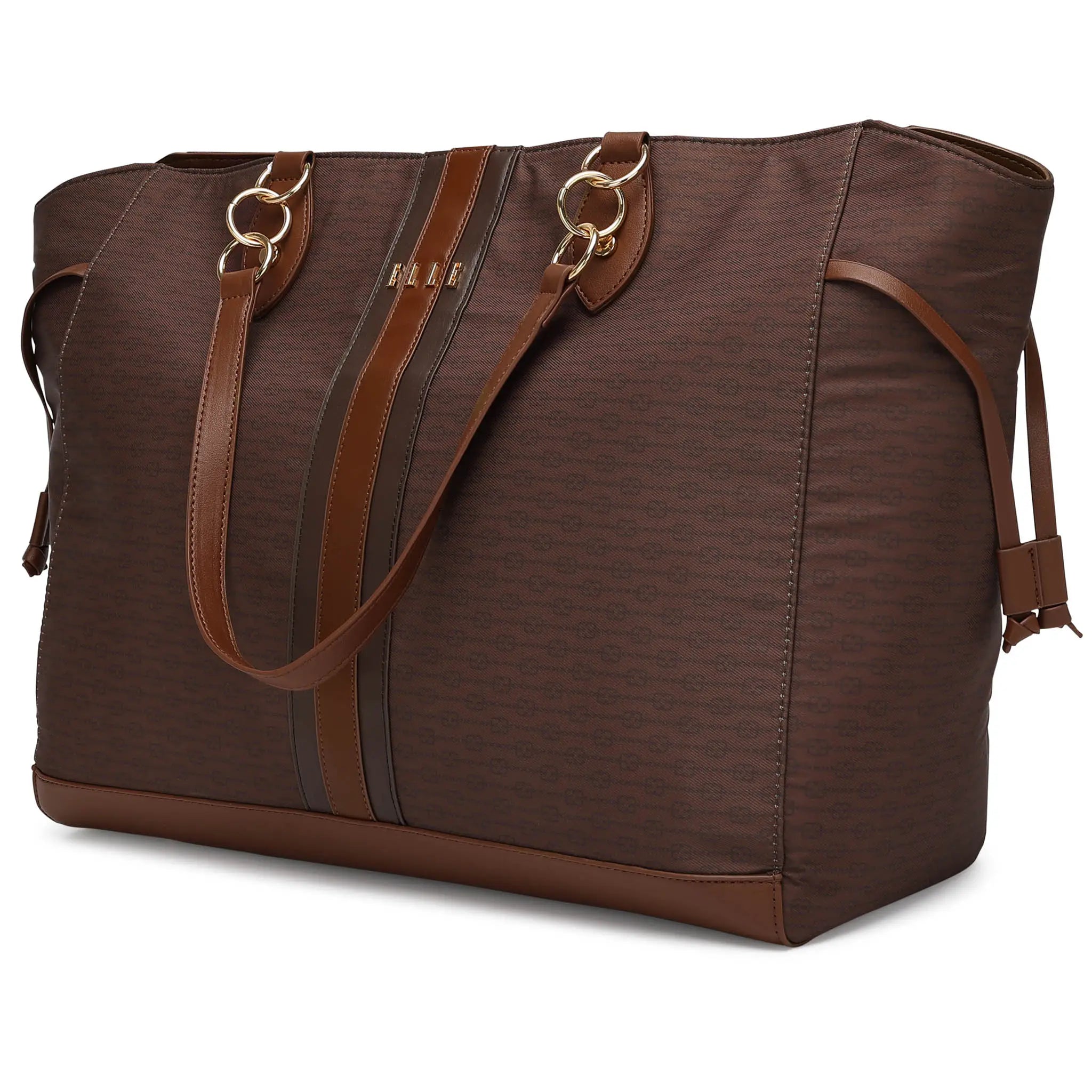 Eleganza Twill Monogram Weekender Tote Bag