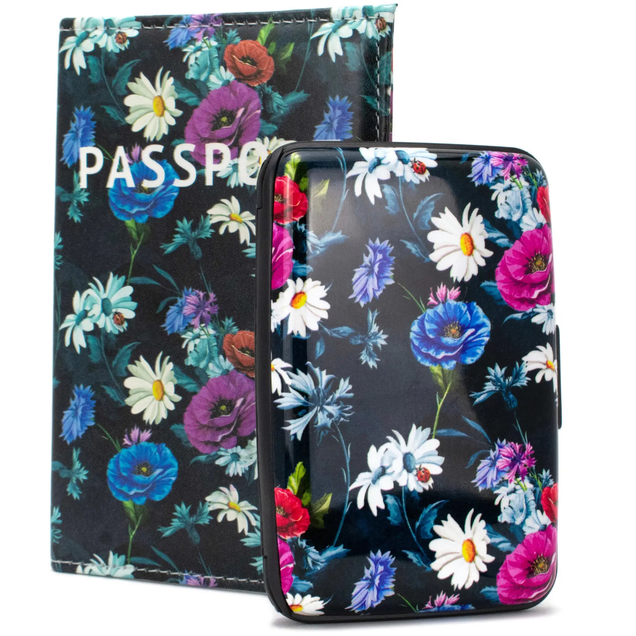Juego de funda para pasaporte y cartera RFID