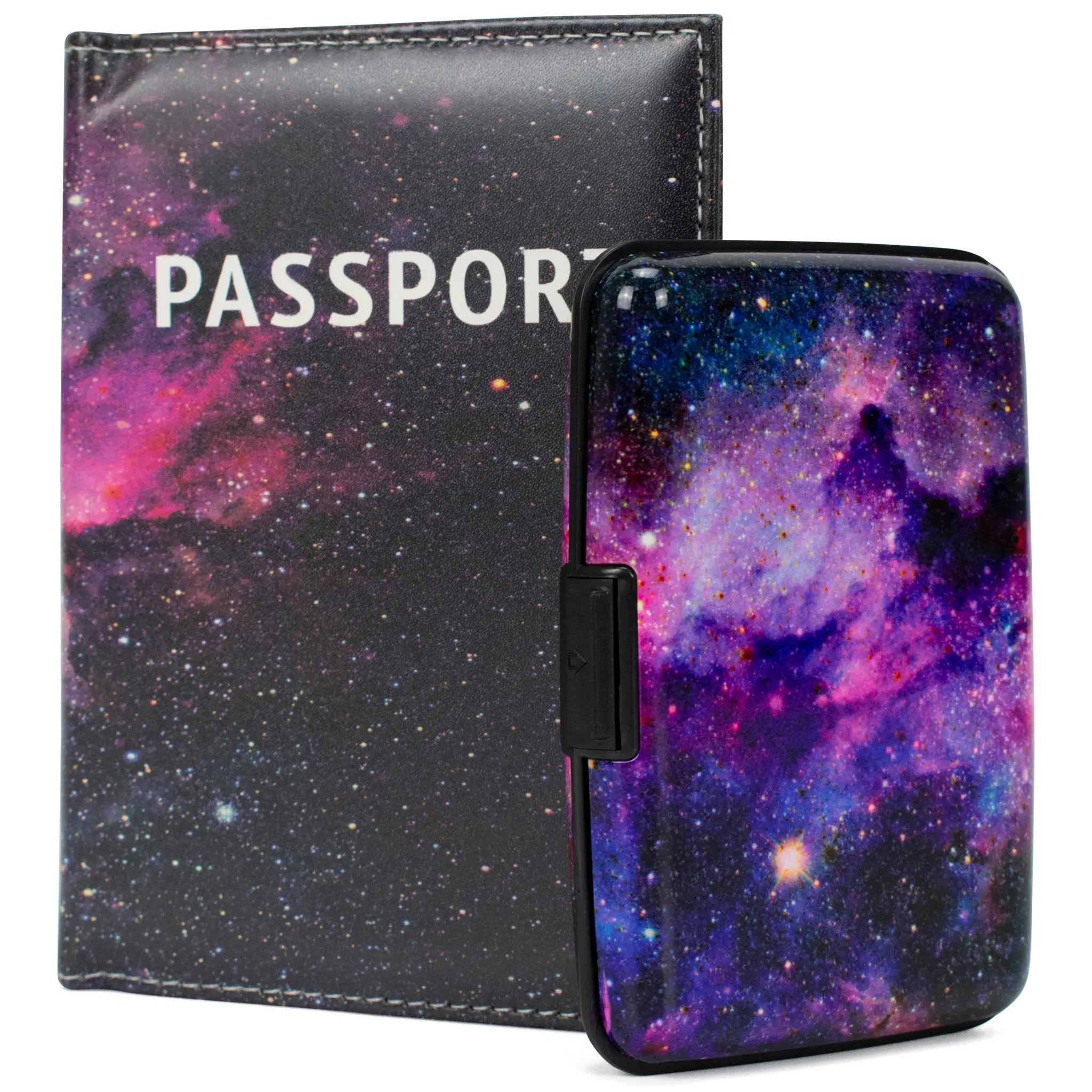 Juego de funda para pasaporte y cartera RFID