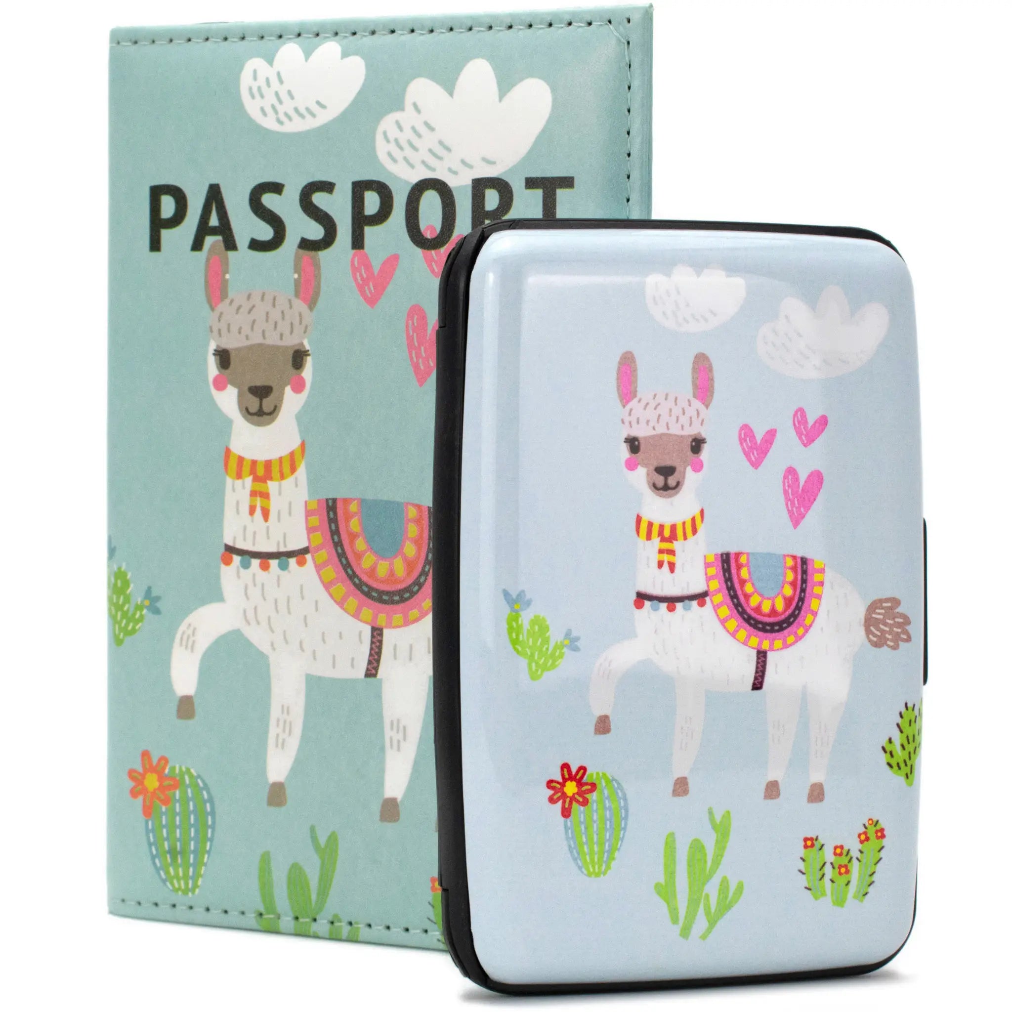 Juego de funda para pasaporte y cartera RFID