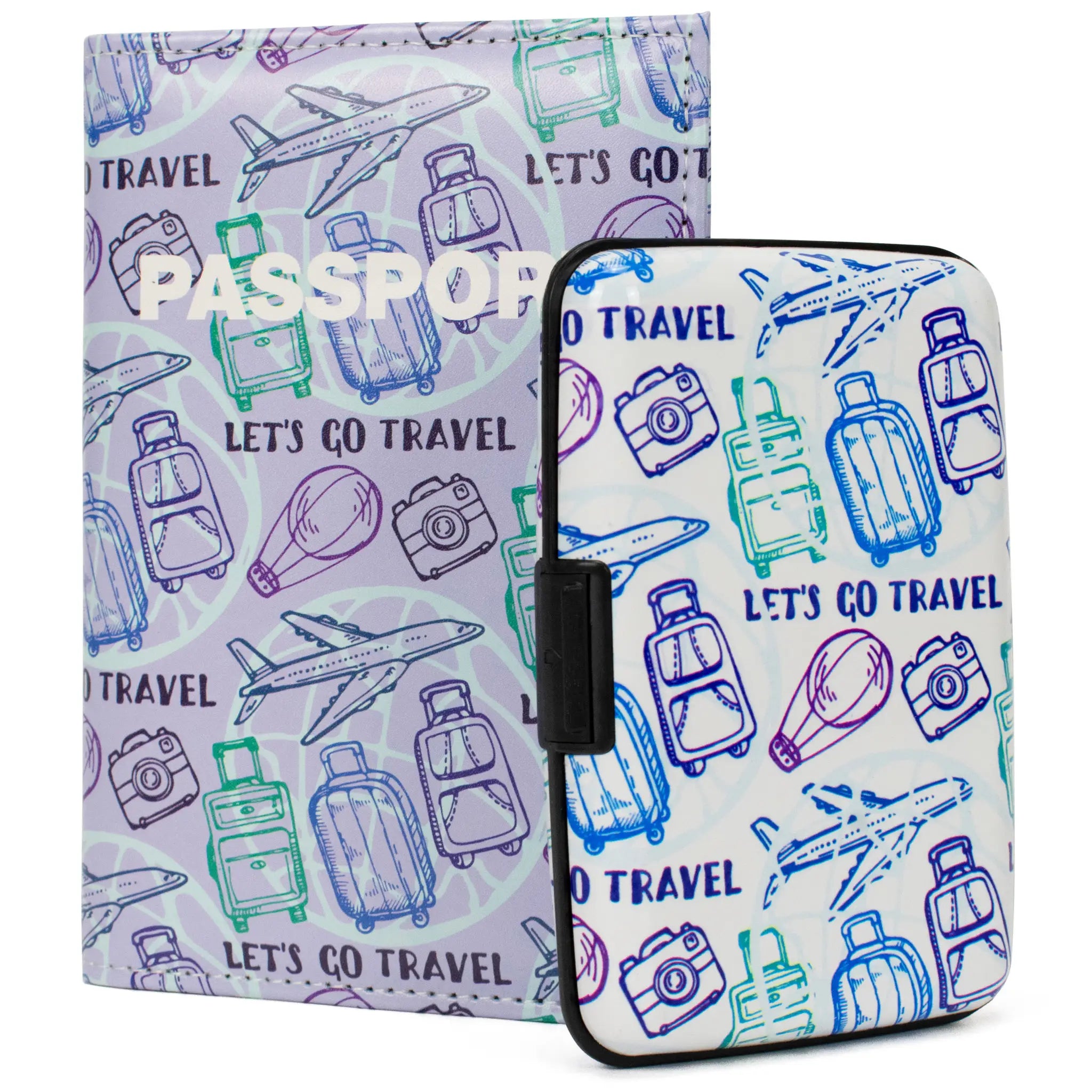 RFID Protected Passport Cover Wallet Set