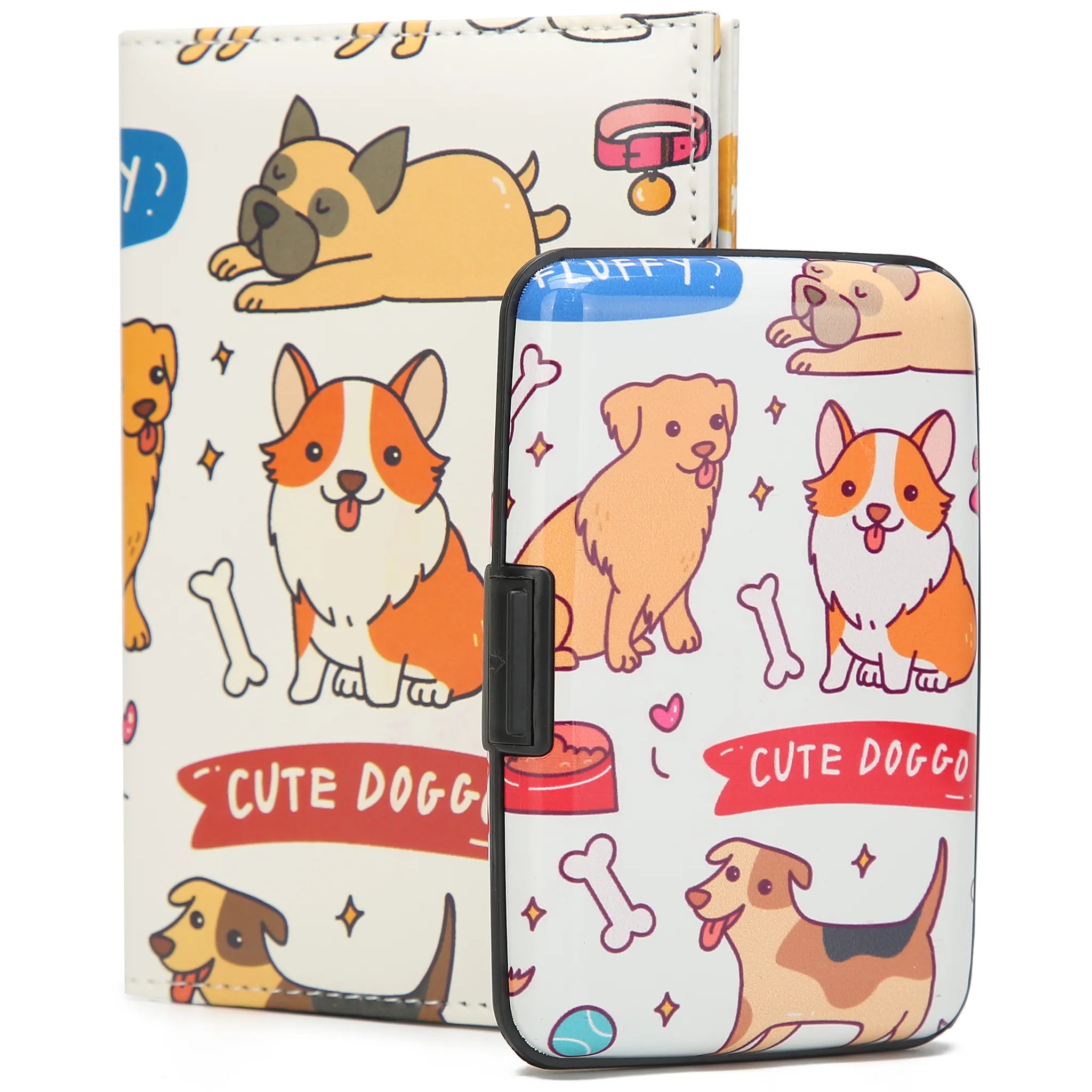 Juego de funda para pasaporte y cartera RFID