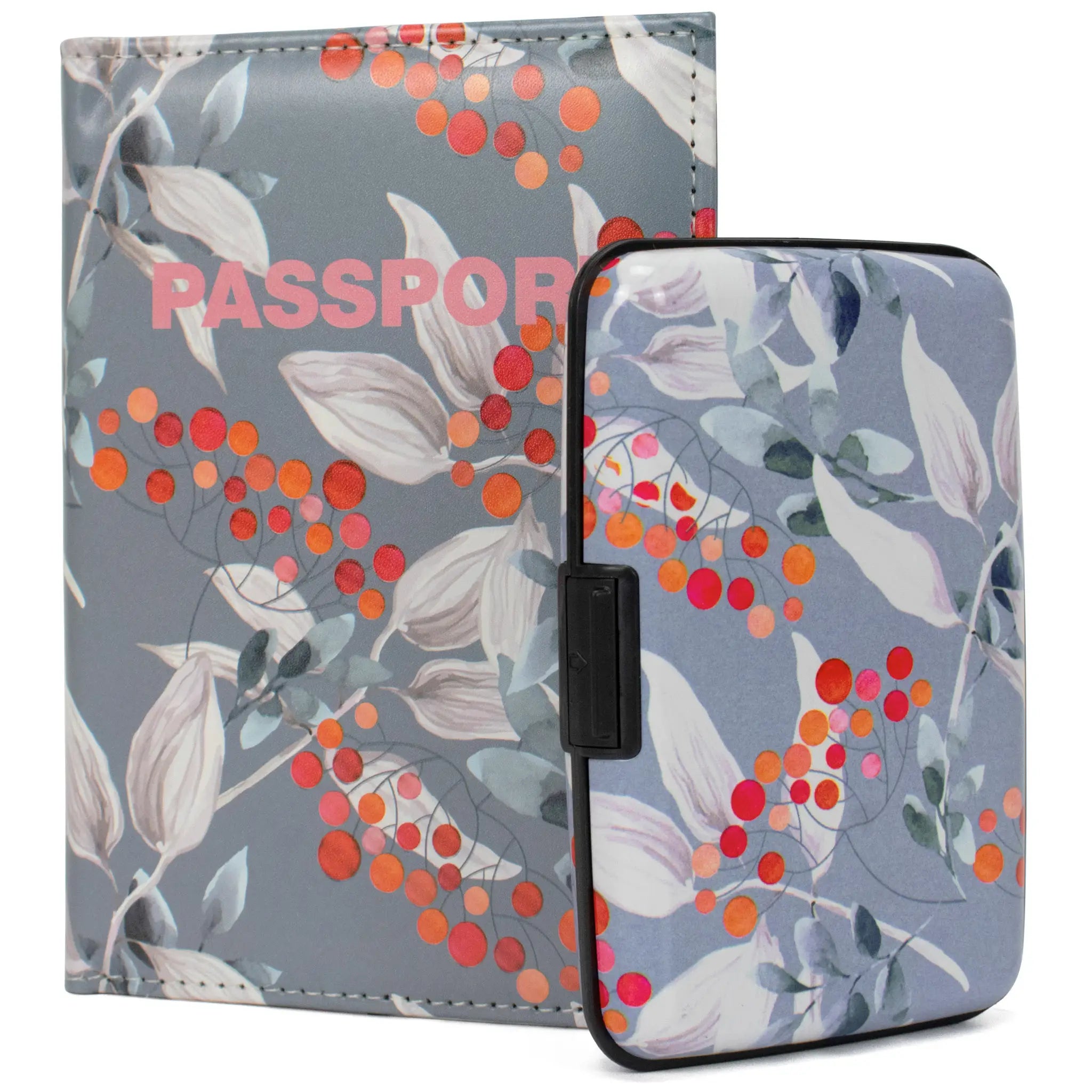 RFID Protected Passport Cover Wallet Set