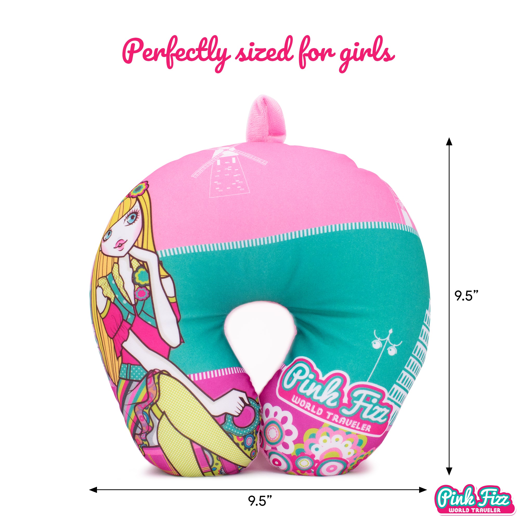 Almohada de cuello de microperlas para niñas