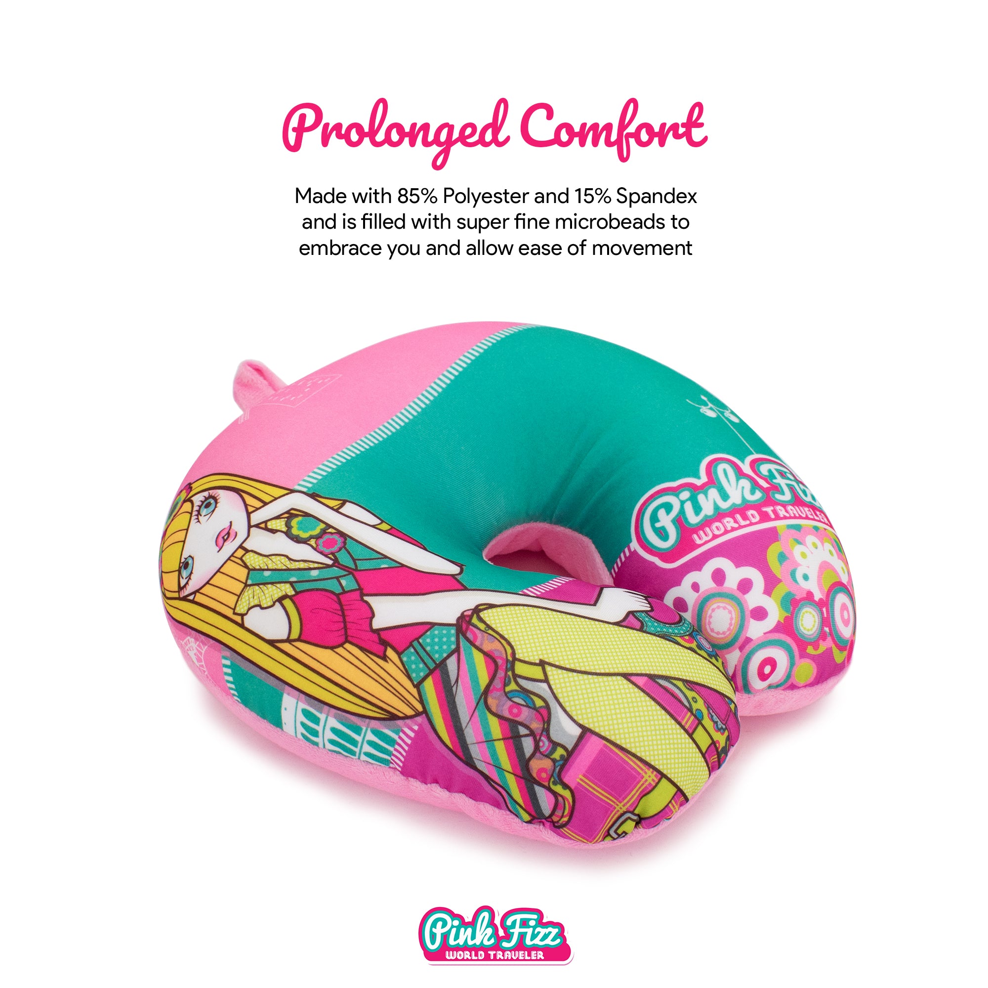 Almohada de cuello de microperlas para niñas