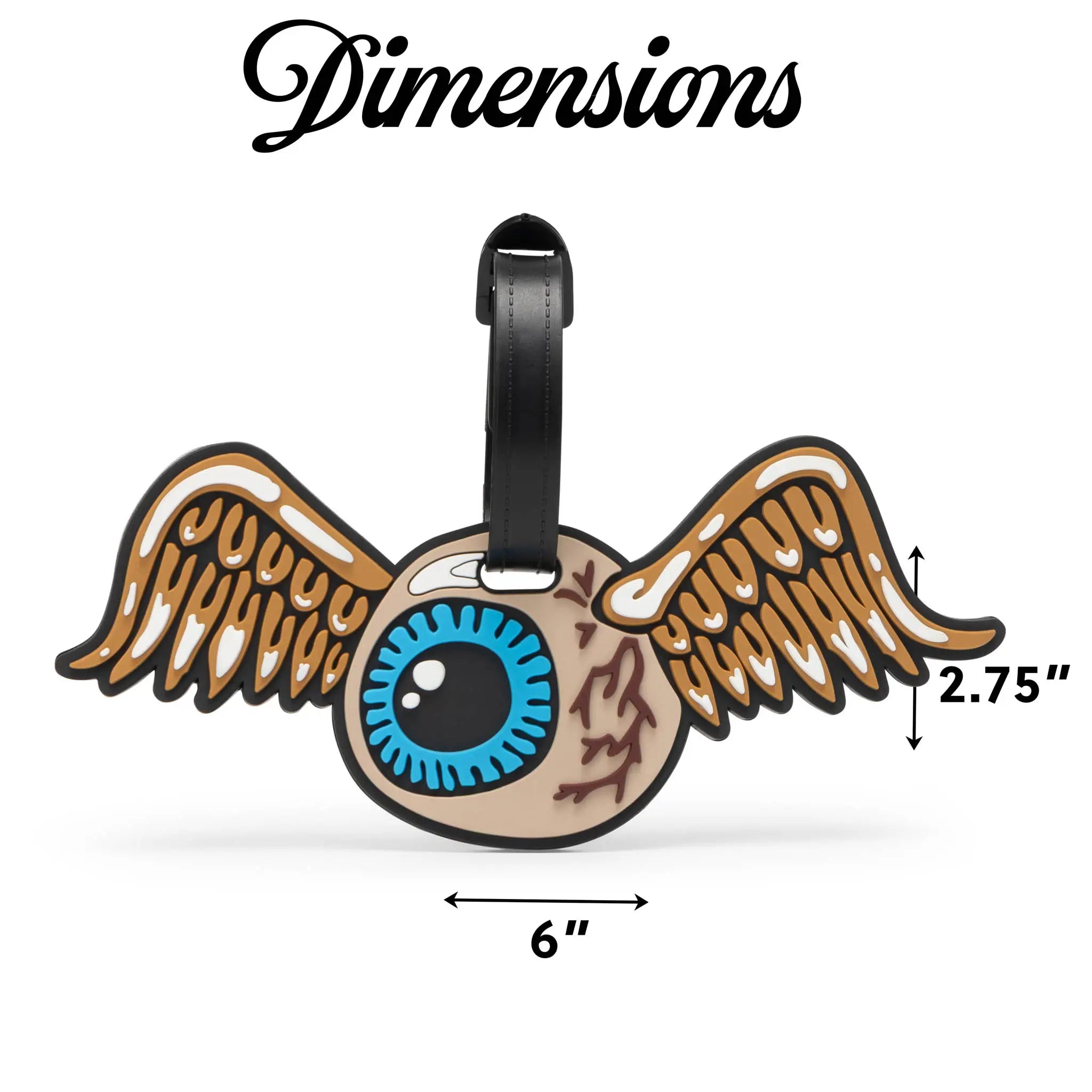 Flying Eyeball 2-Piece Suitcase ID Tag Set with Adjustable Straps