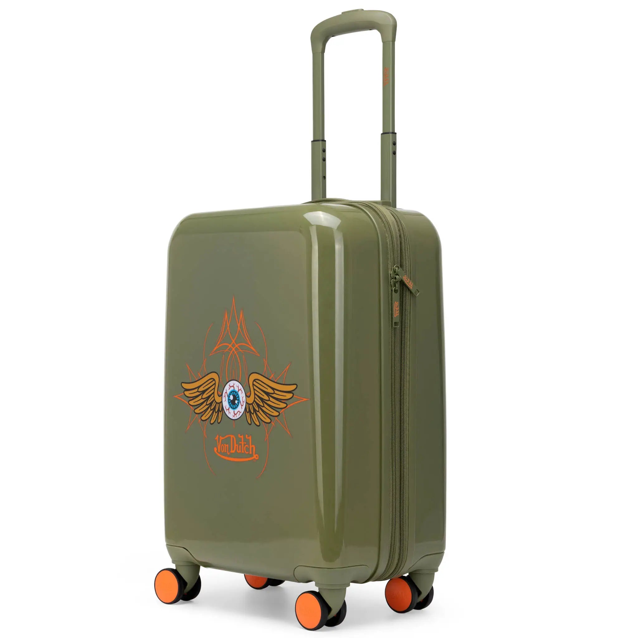 Kustom Kulture Expandable Hardside Carry-on Spinner Suitcase
