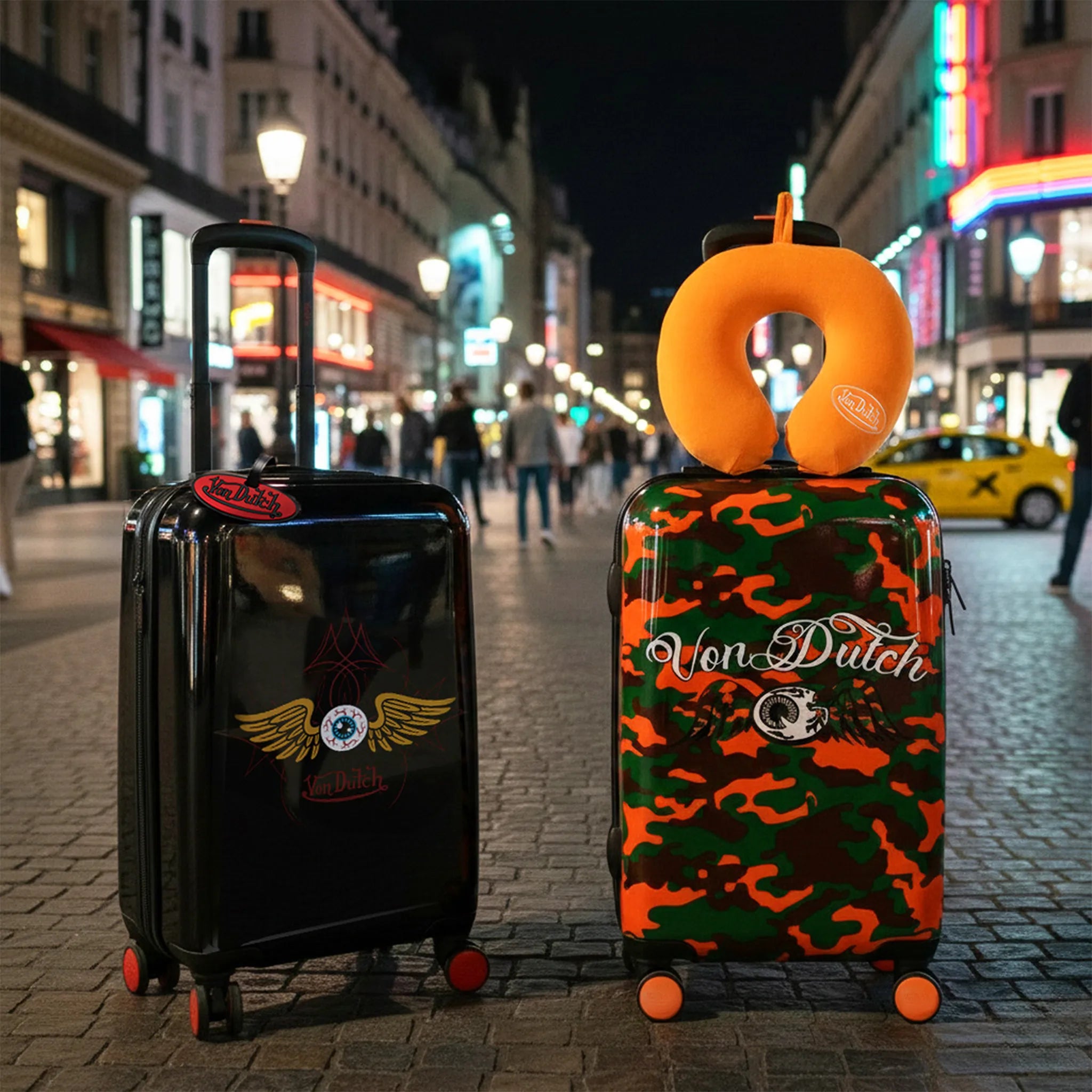 Kustom Kulture Expandable Hardside Carry-on Spinner Suitcase