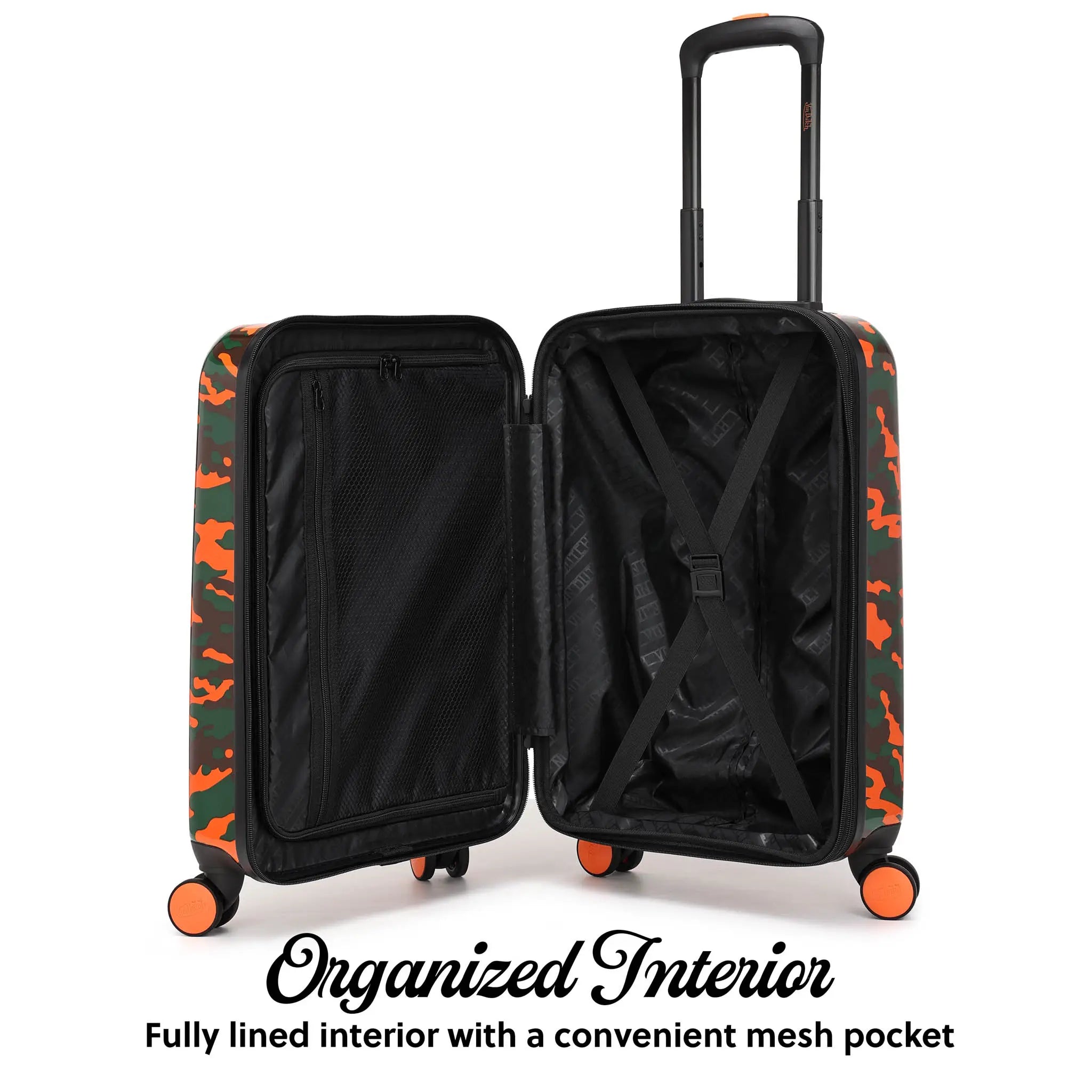 Kustom Kulture Expandable Hardside Carry-on Spinner Suitcase