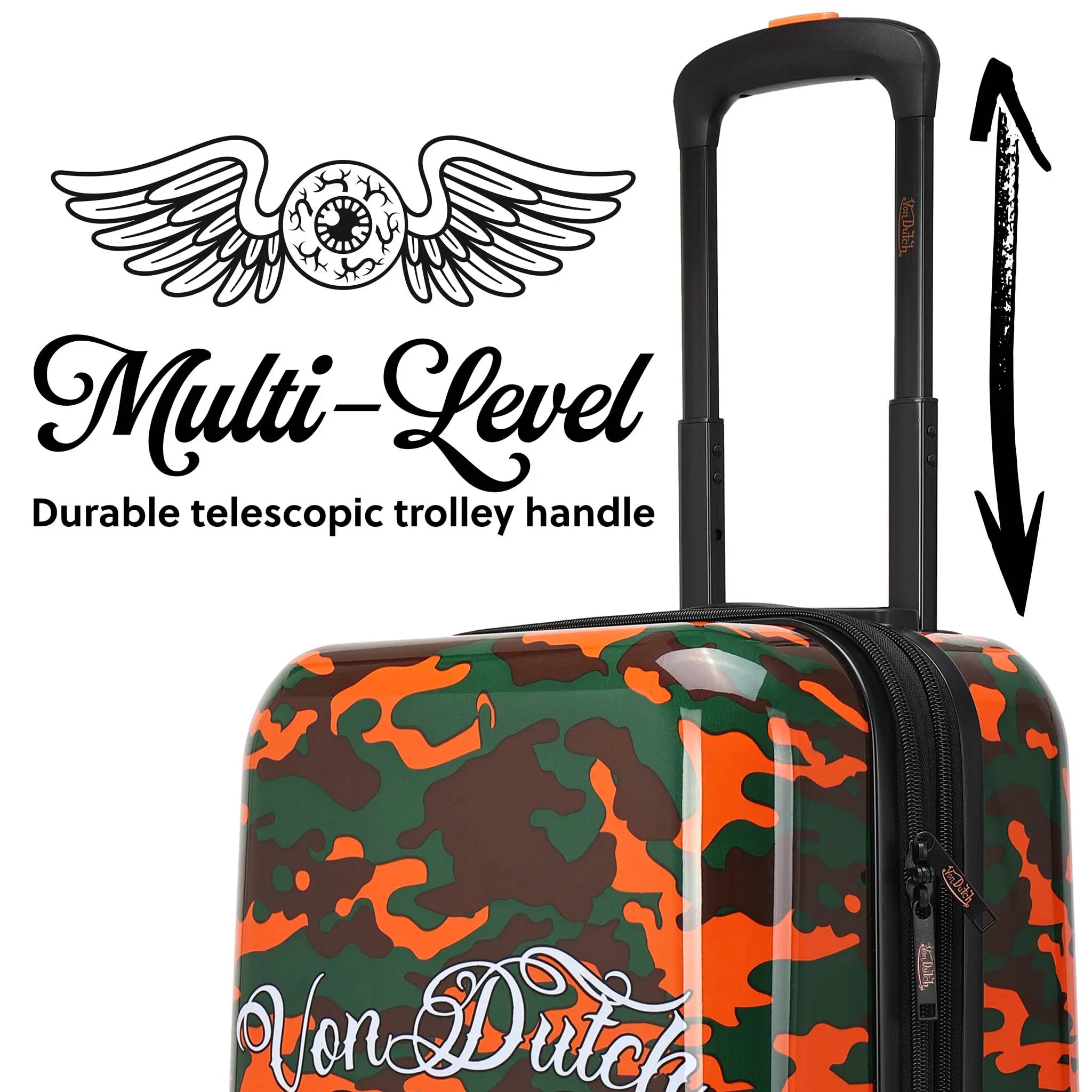 Kustom Kulture Expandable Hardside Carry-on Spinner Suitcase