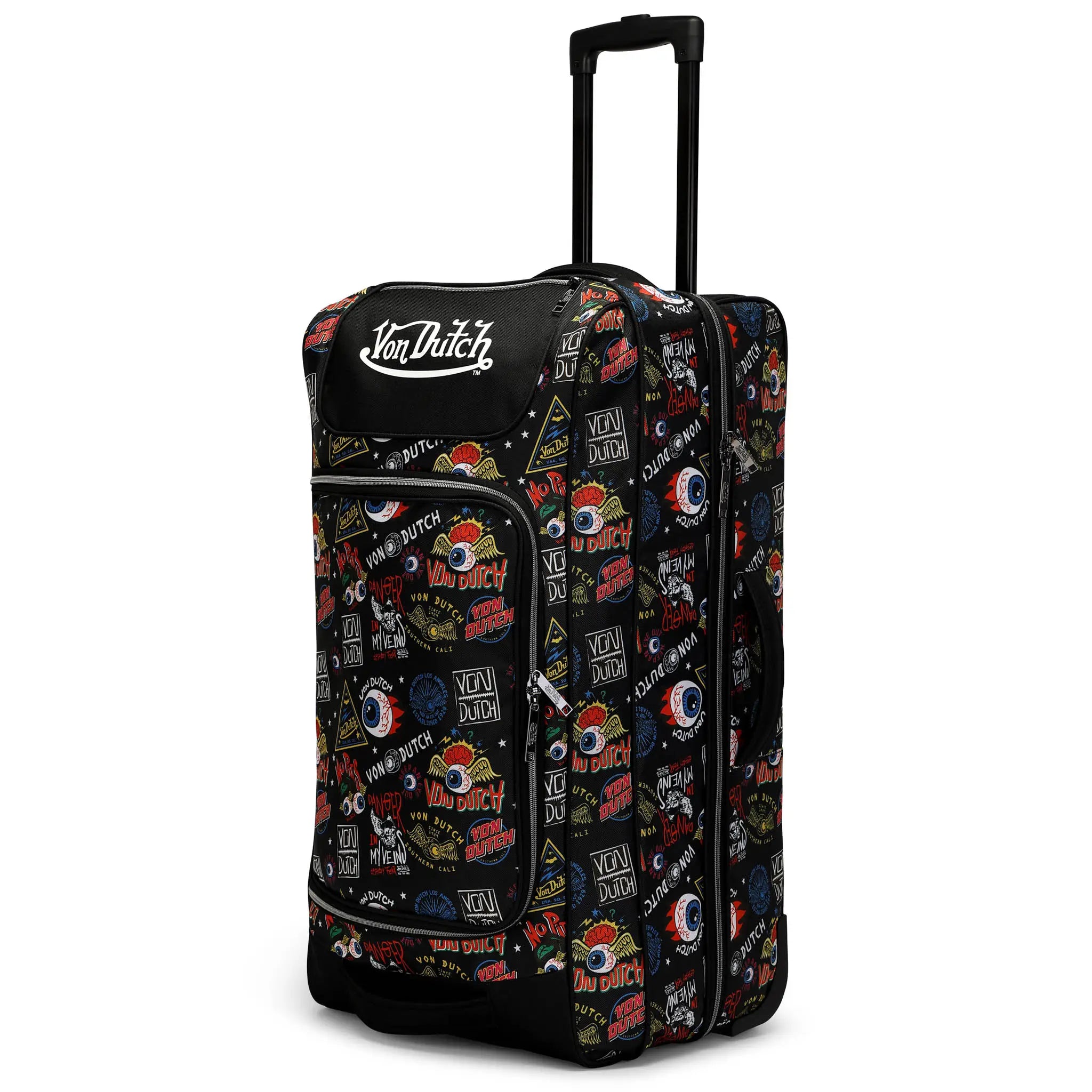 Jax Black 28" Checked Rolling Duffel