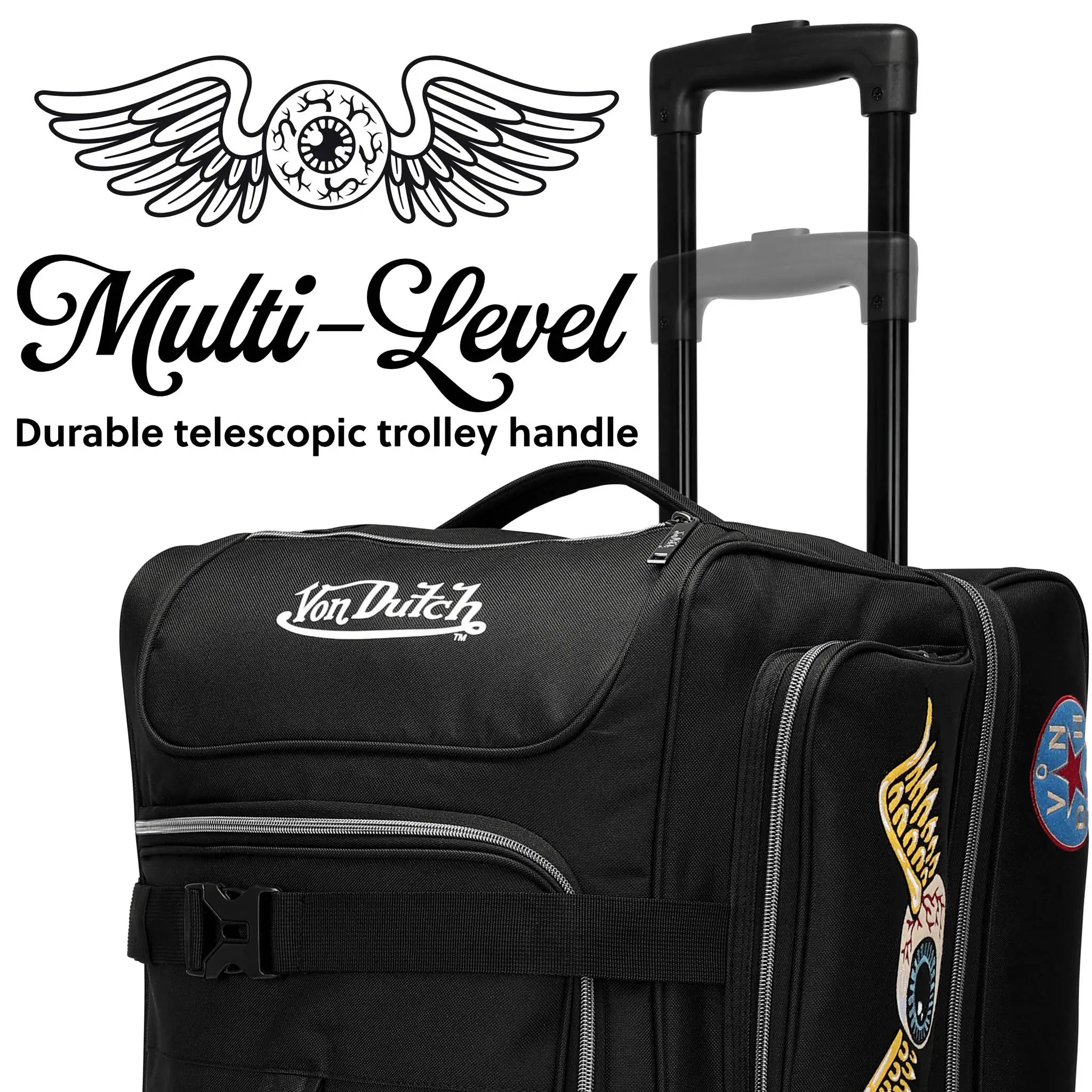 Signature Patch 20" Carry-on Rolling Duffel