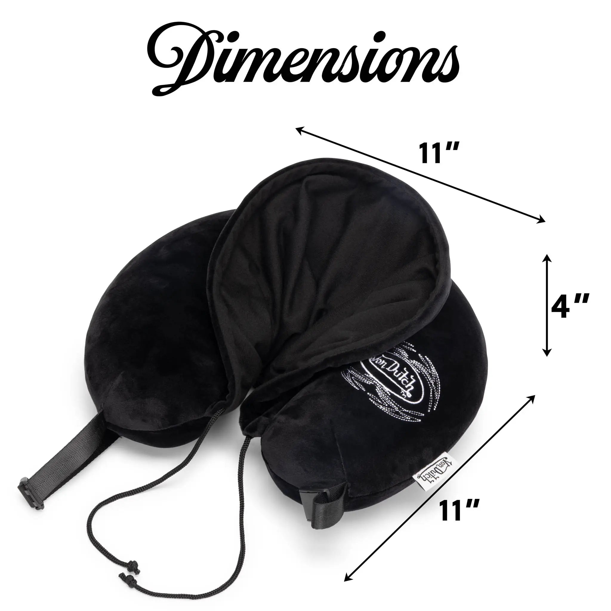 Pinstripe Hooded Memory Foam Travel Neck Pillow