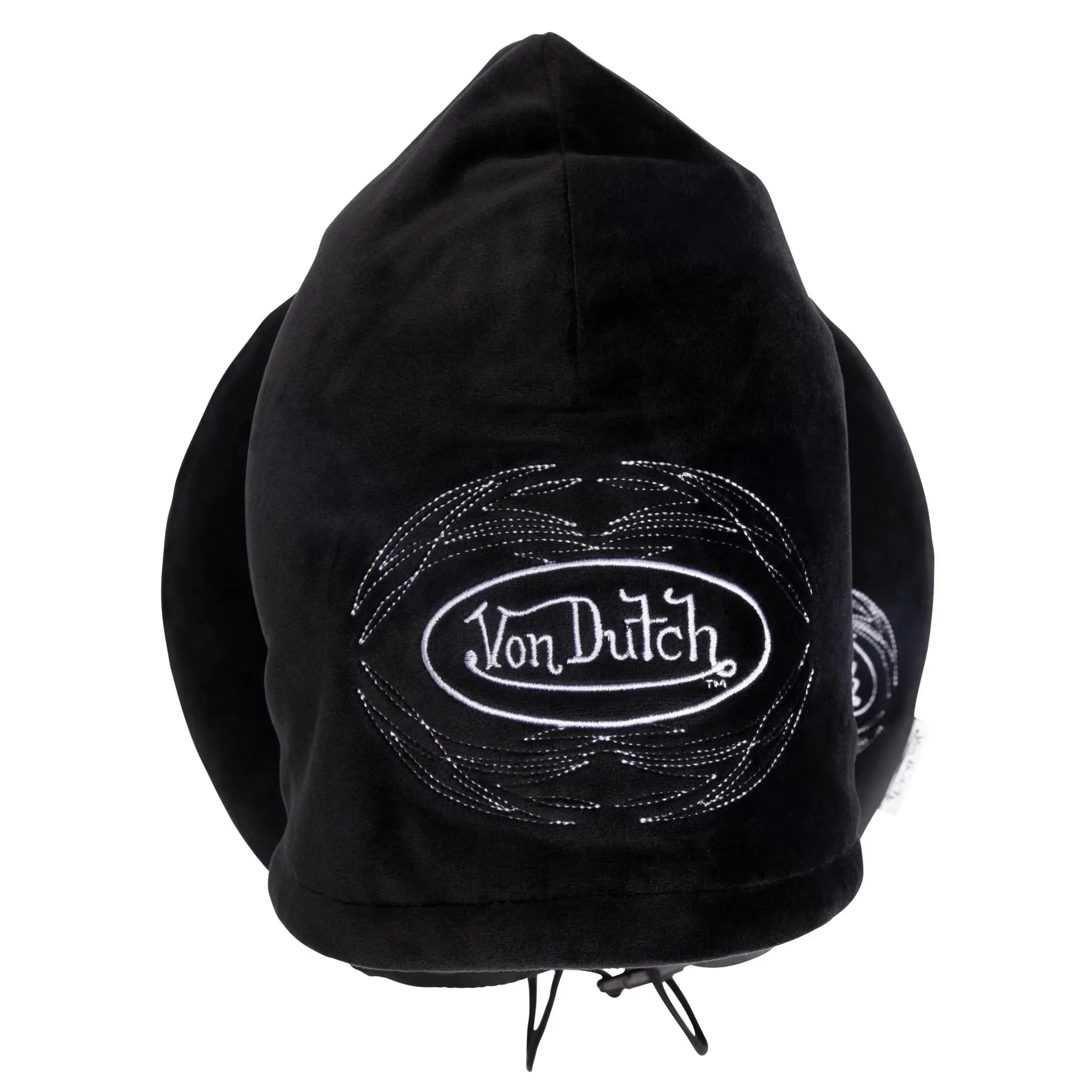Pinstripe Hooded Memory Foam Travel Neck Pillow