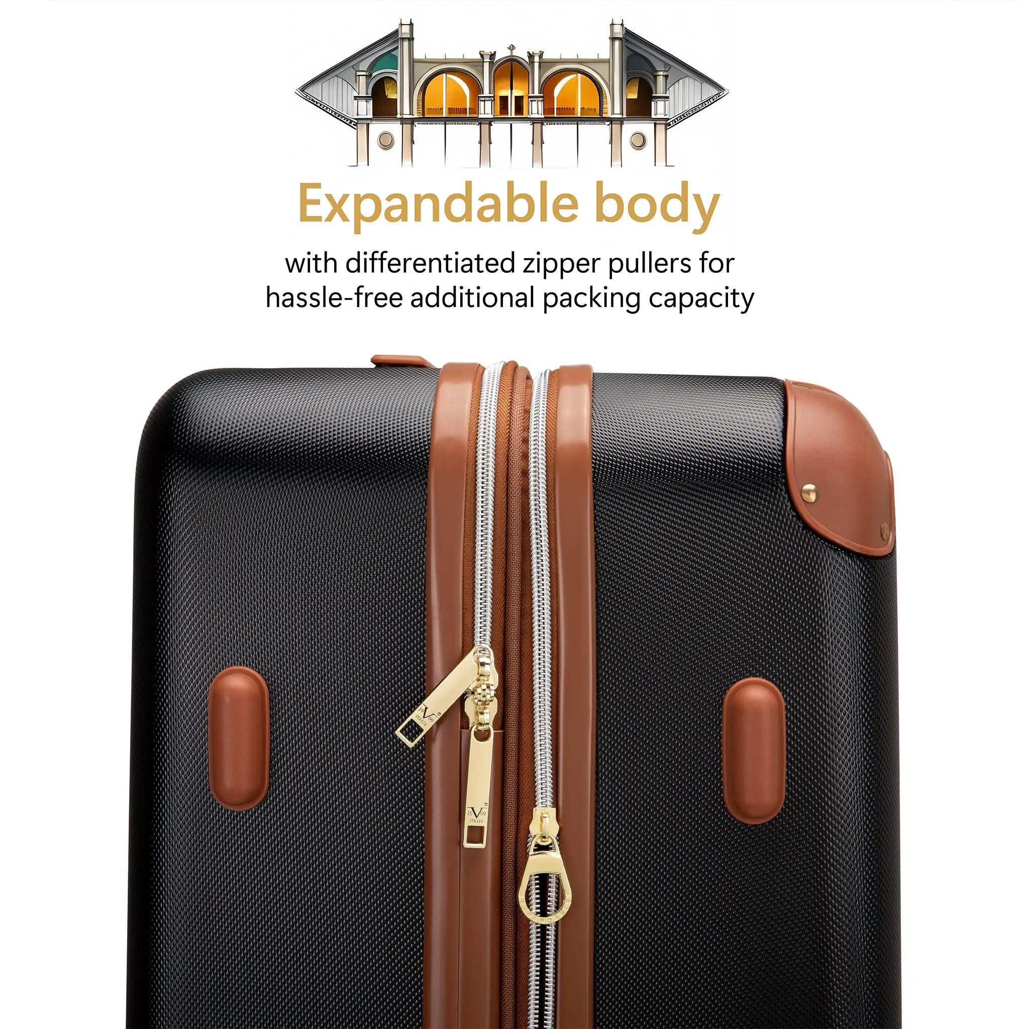 Vintage 20" Expandable Carry-on Suitcase