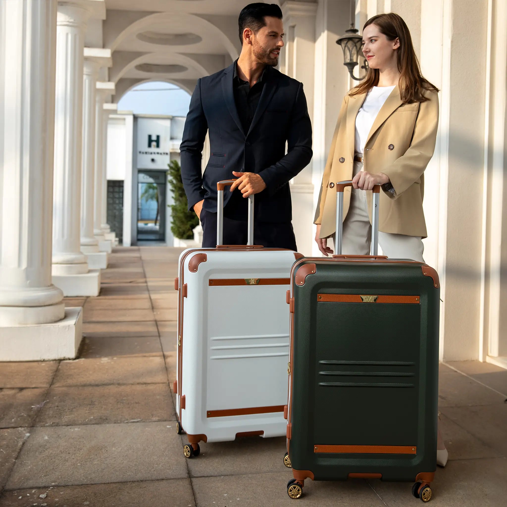 Vintage 20" Expandable Carry-on Suitcase