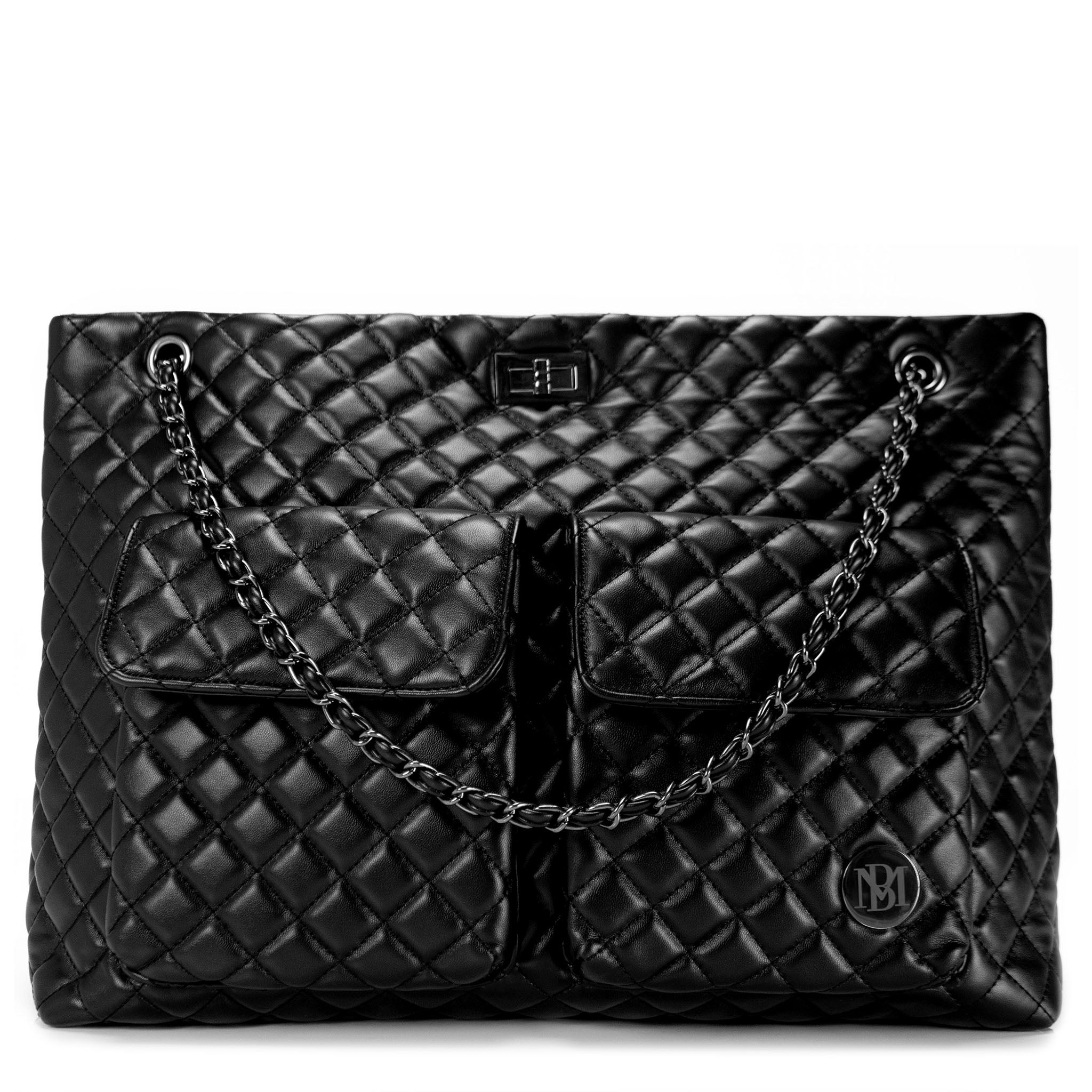 Diana XL Quilted Vegan Leather Weekender Tote Bag