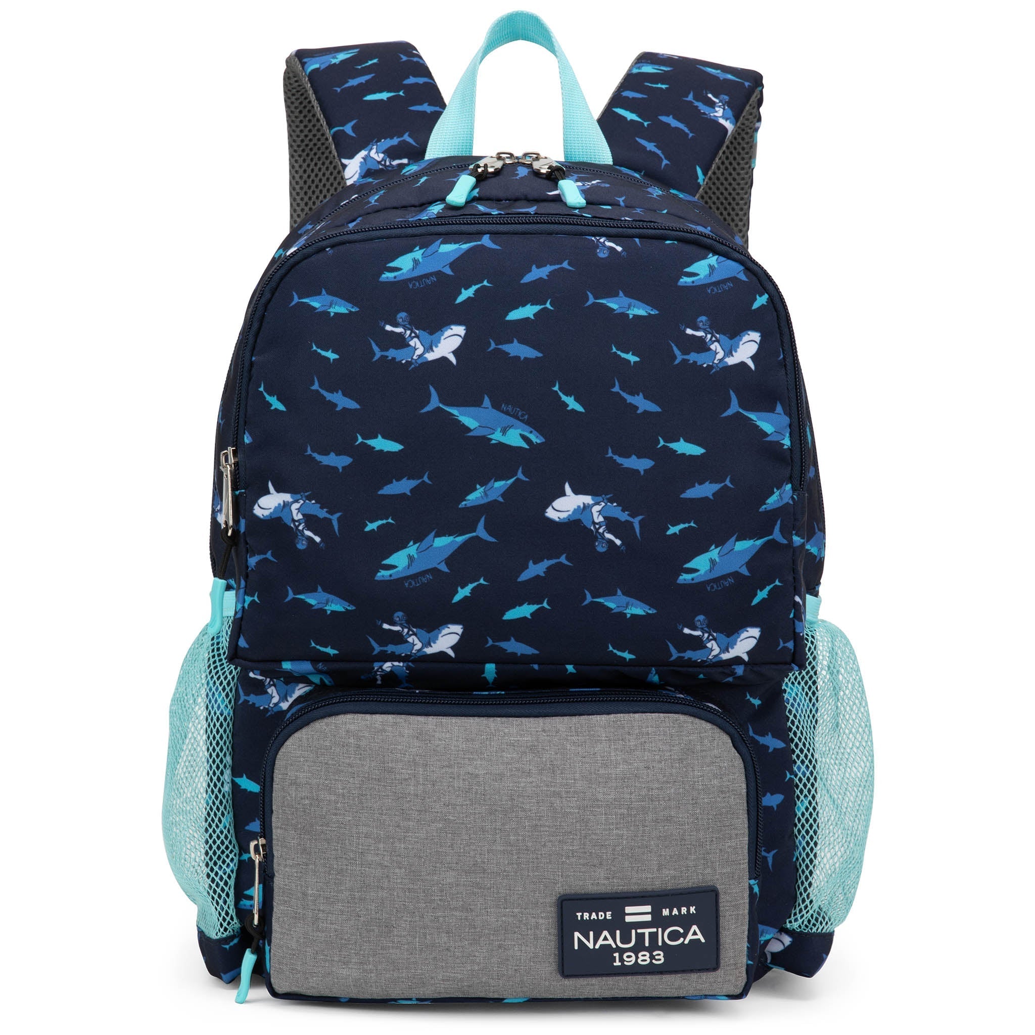 Kids Backpack | 16" Tall | Shark Riders