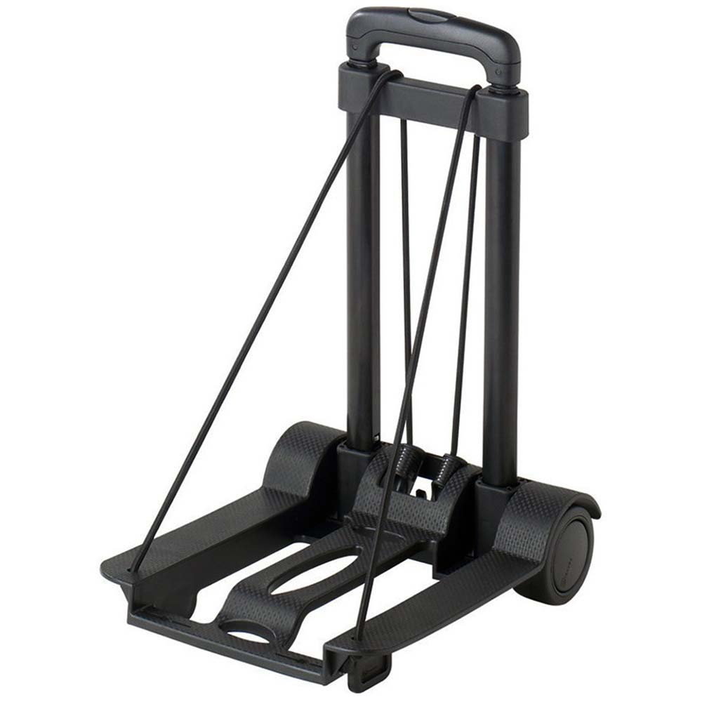 Foldable Trolly Dolly Cart - Carry up to 65 Lbs. (Black)
