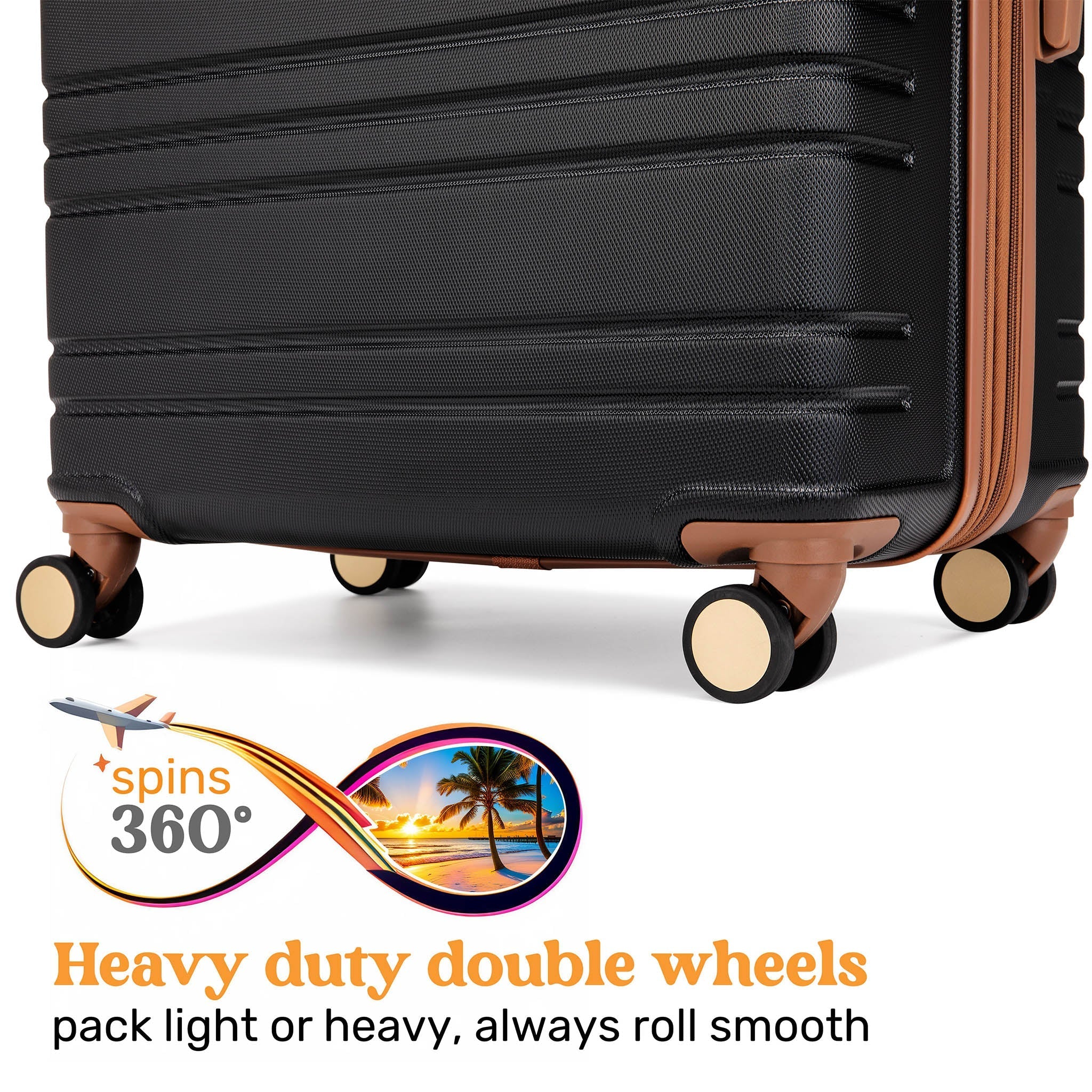 Brickell 3 Piece Expandable Retro Luggage Set