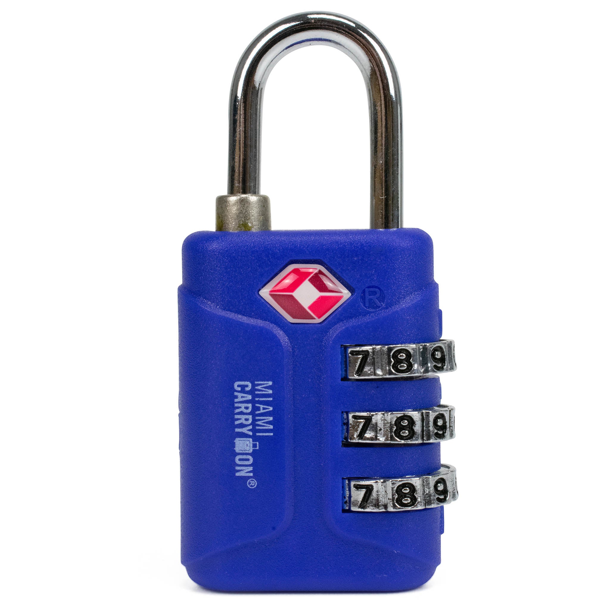 blue padlock TSA approved for luggage Miami Carry On