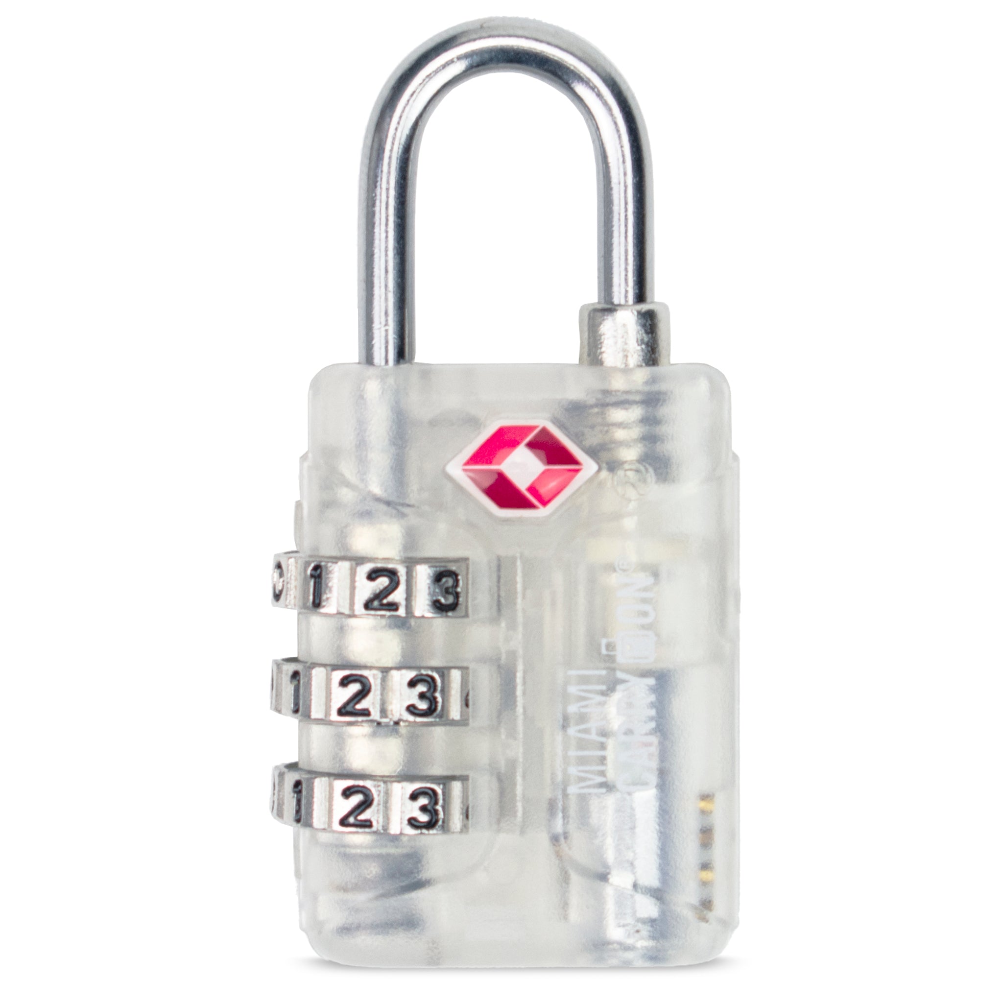 transparent padlock TSA approved for luggage Miami Carry On