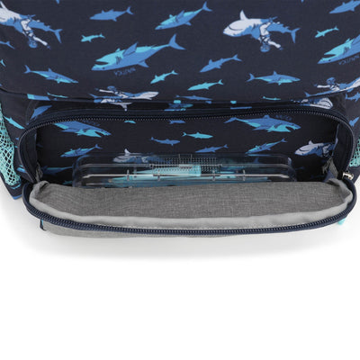 Kids Backpack | 16" Tall | Shark Riders