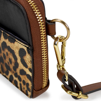 Leopard Vegan Leather Pouch Belt Bag
