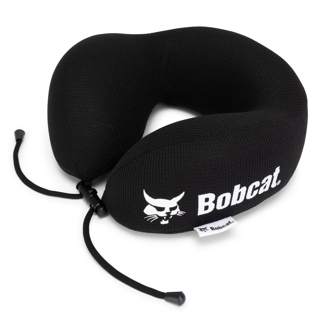 Ergonomic Waffle Memory Foam Travel Neck Pillow | Black