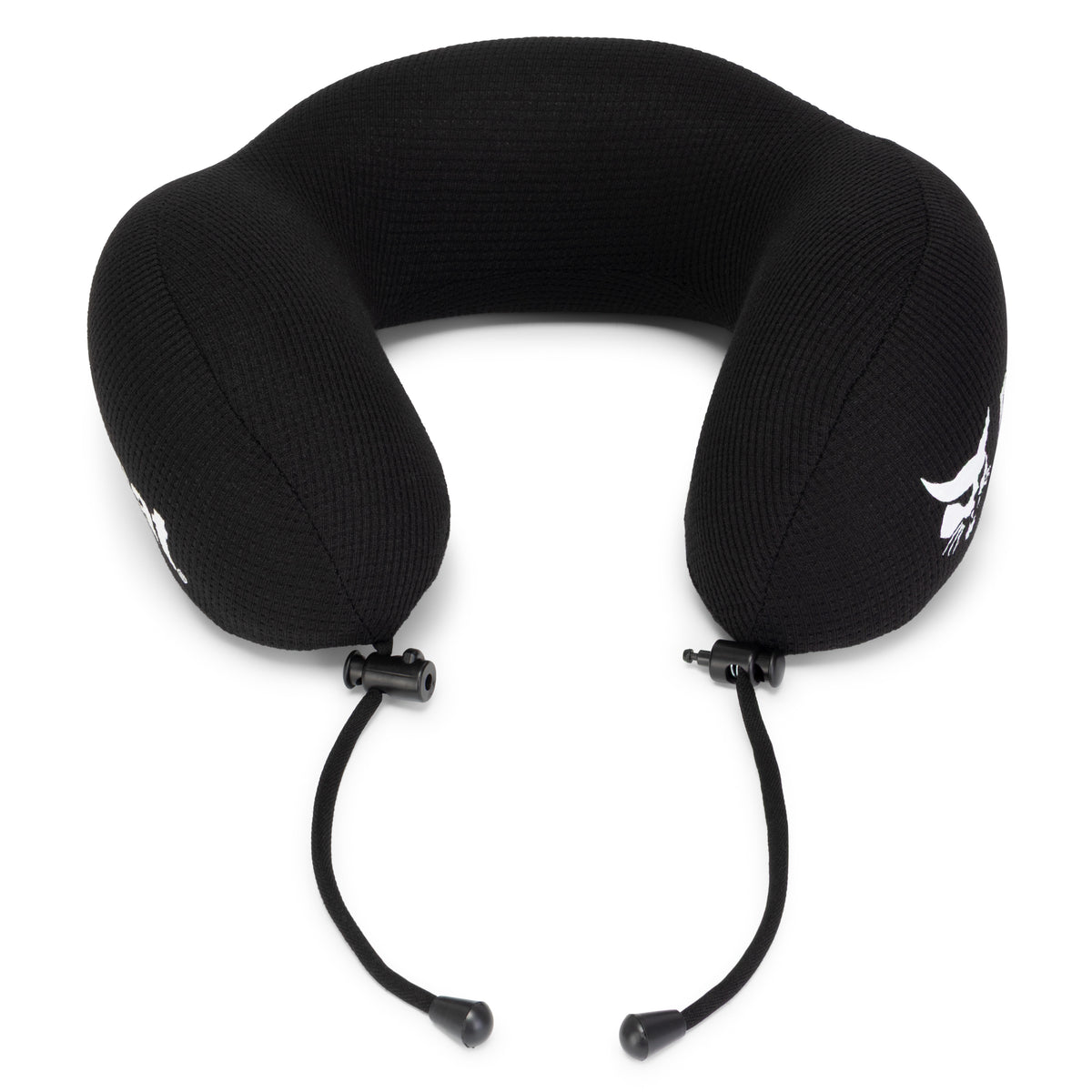 Ergonomic Waffle Memory Foam Travel Neck Pillow | Black
