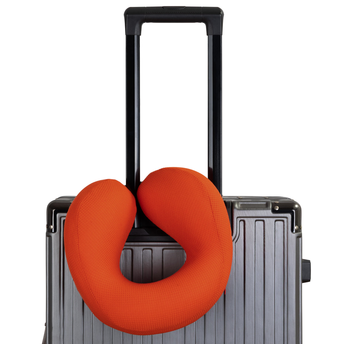 Ergonomic Waffle Memory Foam Travel Neck Pillow | Orange