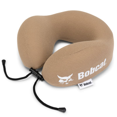 Ergonomic Waffle Memory Foam Travel Neck Pillow | Tan