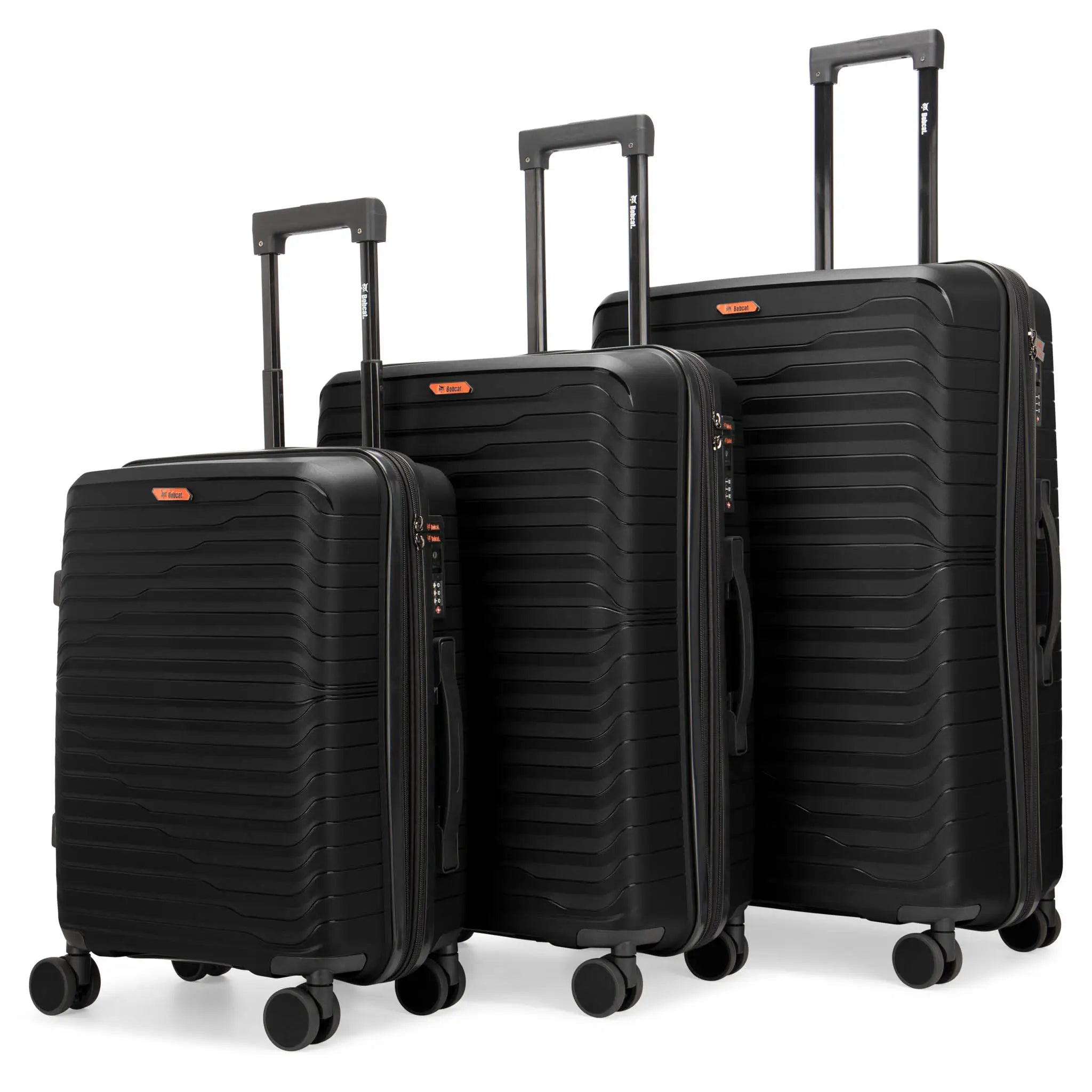 Excavator 3-Piece Expandable Polypropylene Luggage Set