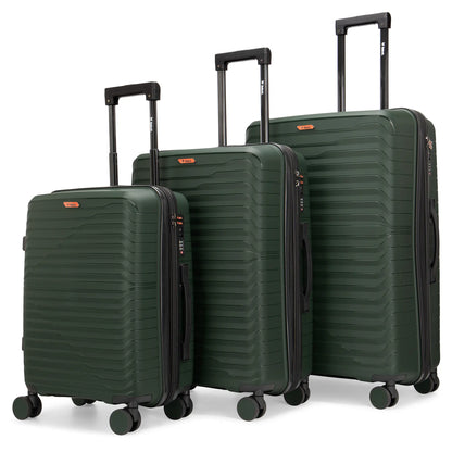 Excavator 3-Piece Expandable Polypropylene Luggage Set