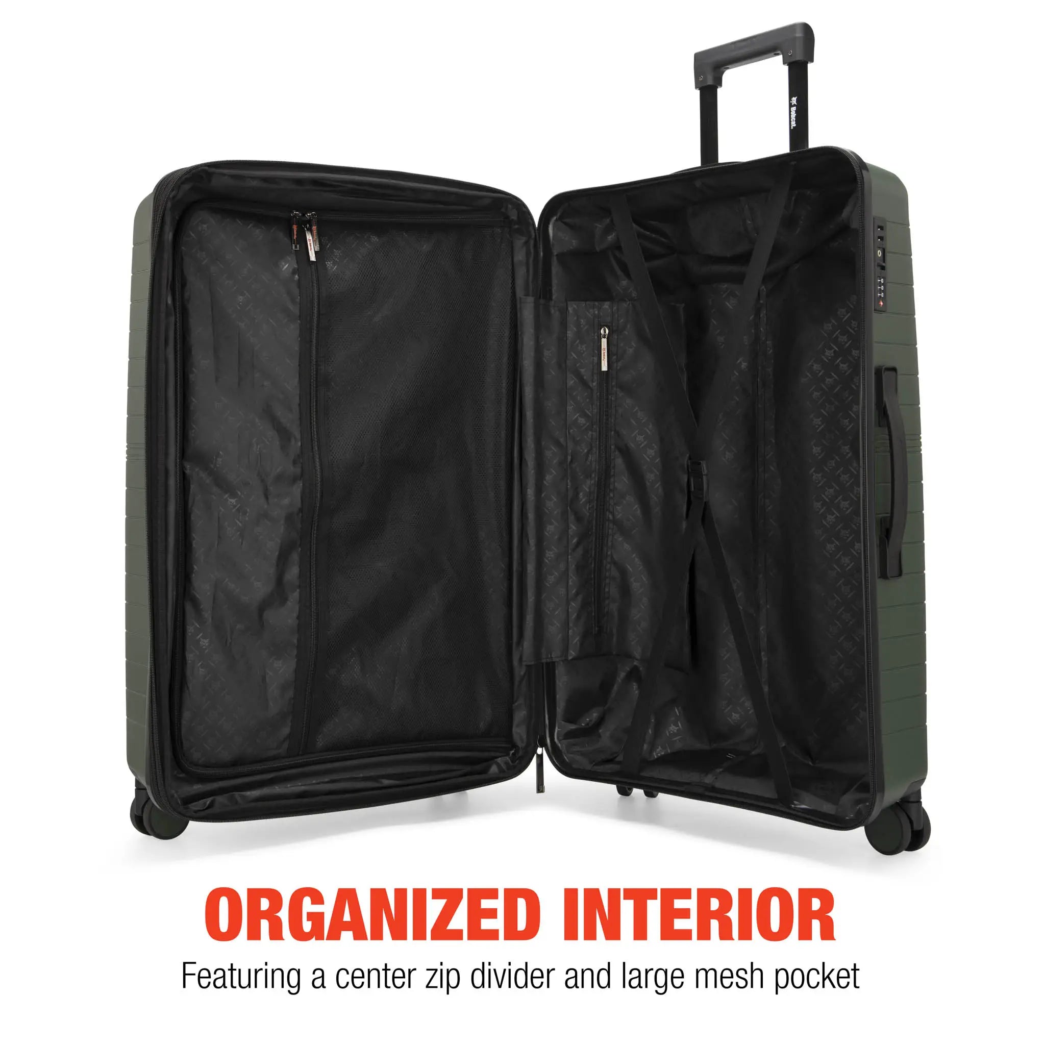 Excavator 3-Piece Expandable Polypropylene Luggage Set