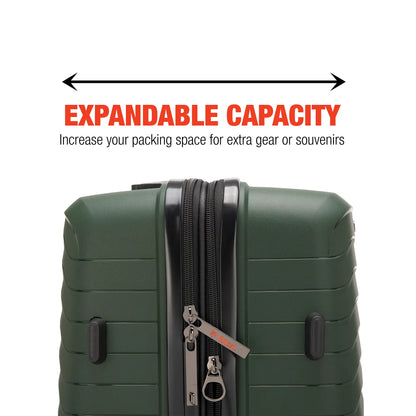 Excavator 3-Piece Expandable Polypropylene Luggage Set