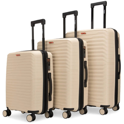 Excavator 3-Piece Expandable Polypropylene Luggage Set