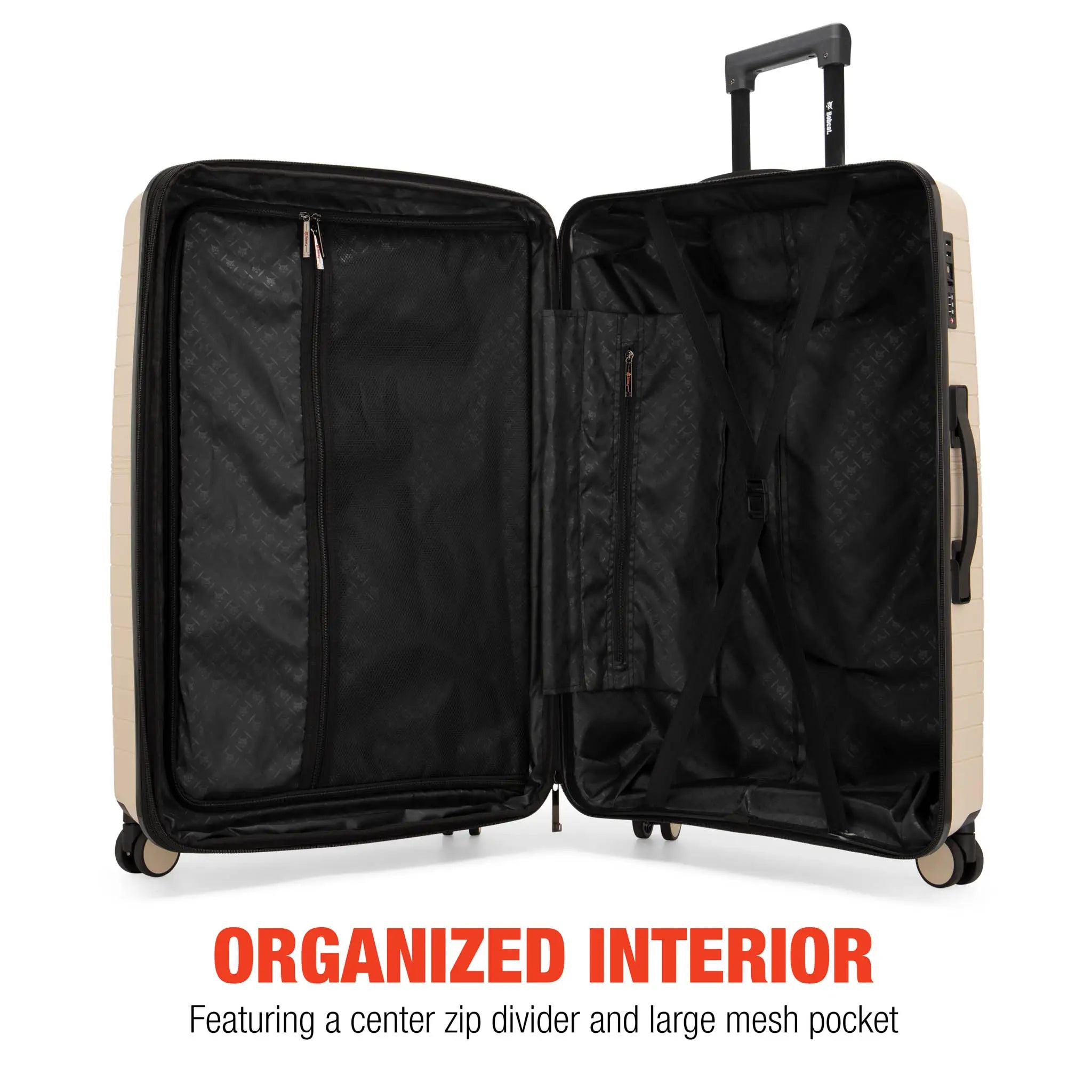 Excavator 3-Piece Expandable Polypropylene Luggage Set